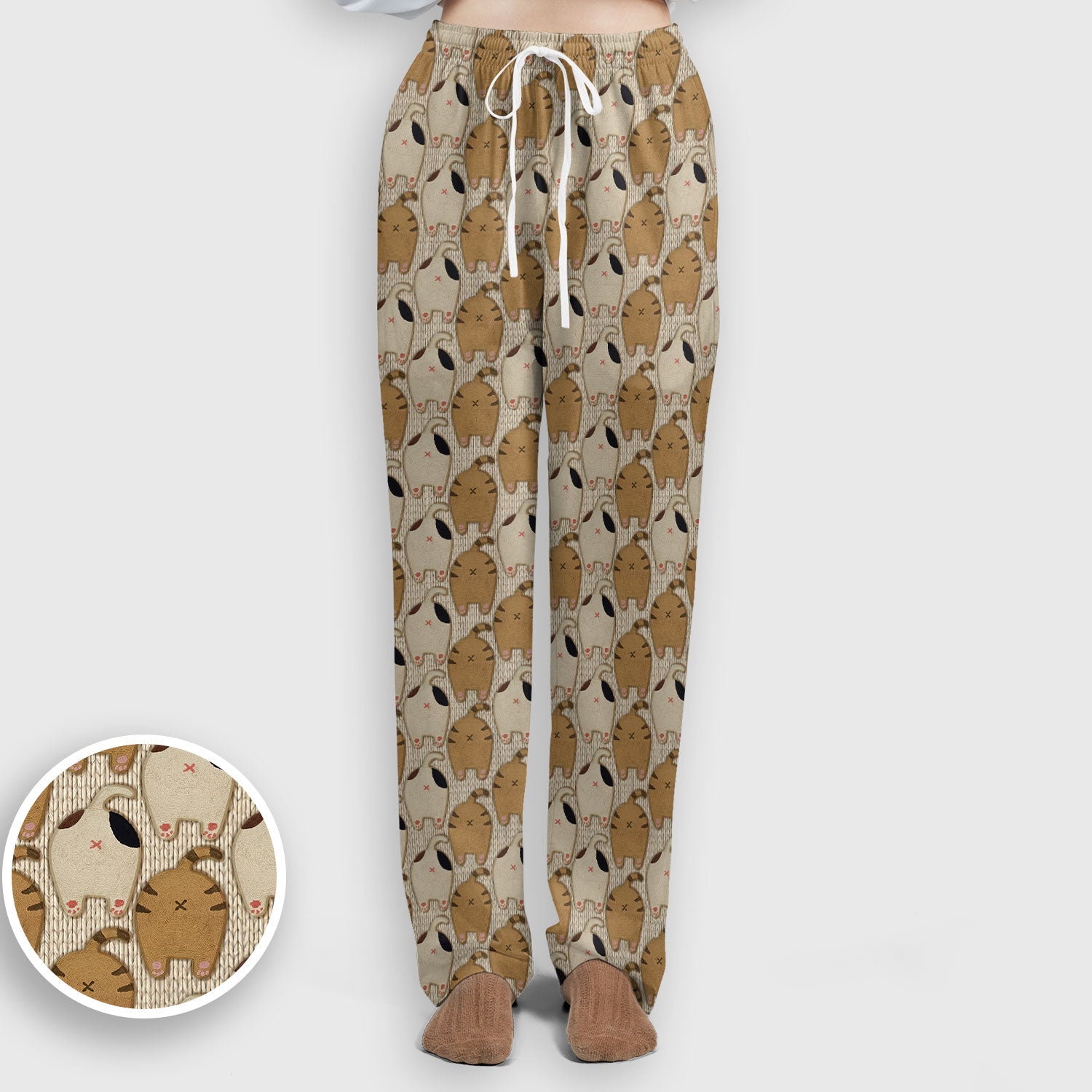 Cute Cat Nurse Scrub Set, Cozy Minimal Animal Pattern Medical Shirt, Breathable Fabrics Nursing Uniform
