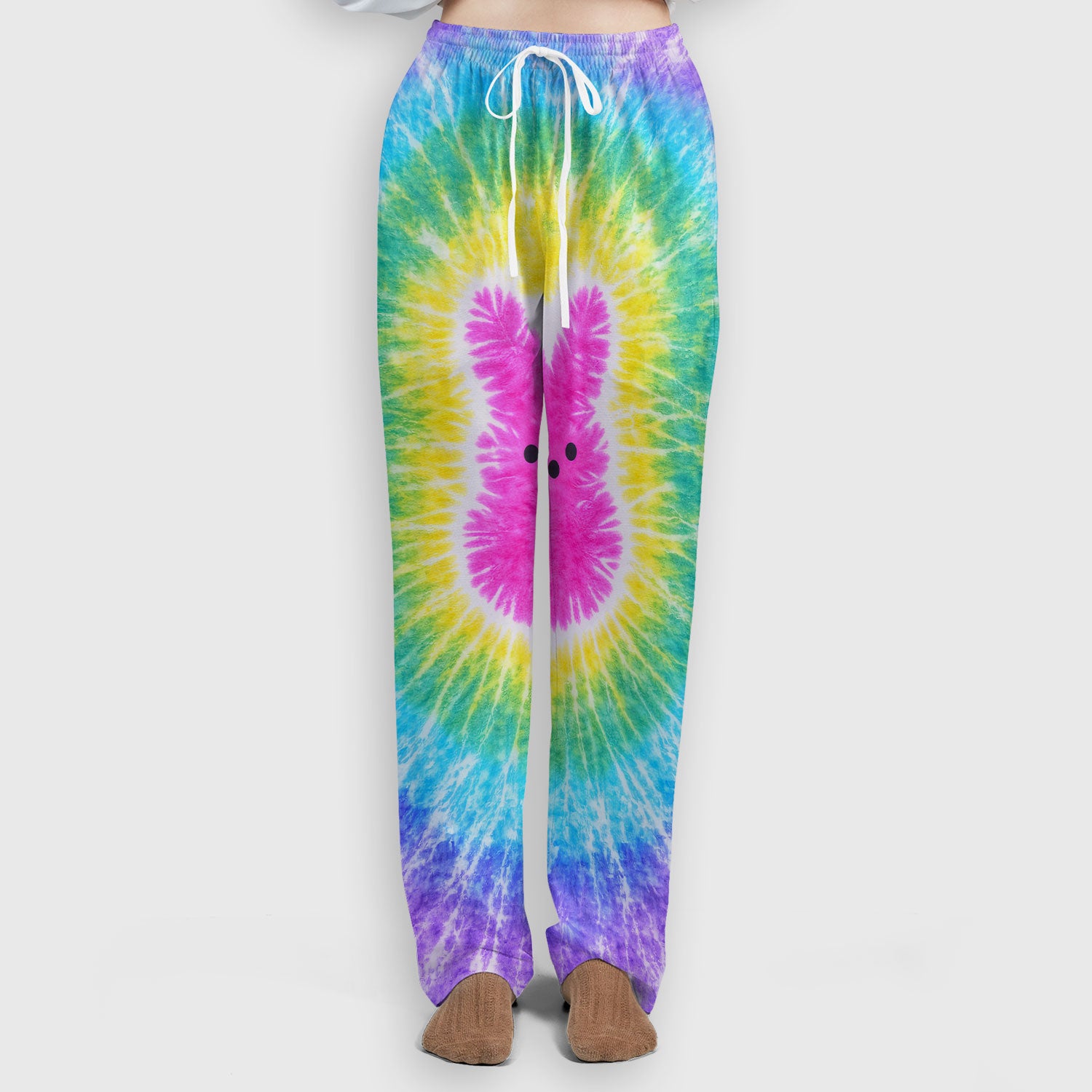 Easter Peep Tie Dye Scrub Set, Easter Bunny Nurse Shirt For Women, Breathable Fabrics Nursing Uniform