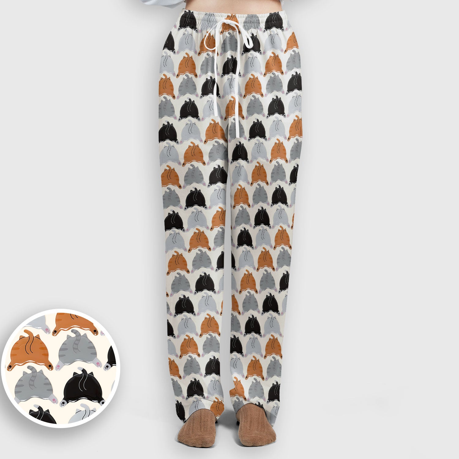 Playful Multicolor Cat Print Scrub Set, Breathable Med Uniform