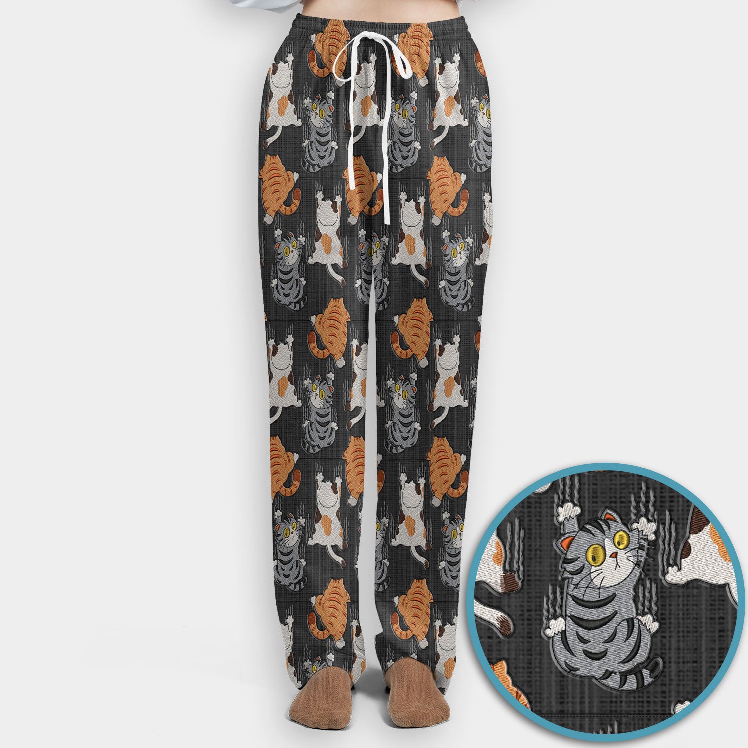 Cute Cat Pattern Nurse Scrub Set, Cats Medical Pattern Shirt, Breathable Fabrics Nursing Uniform