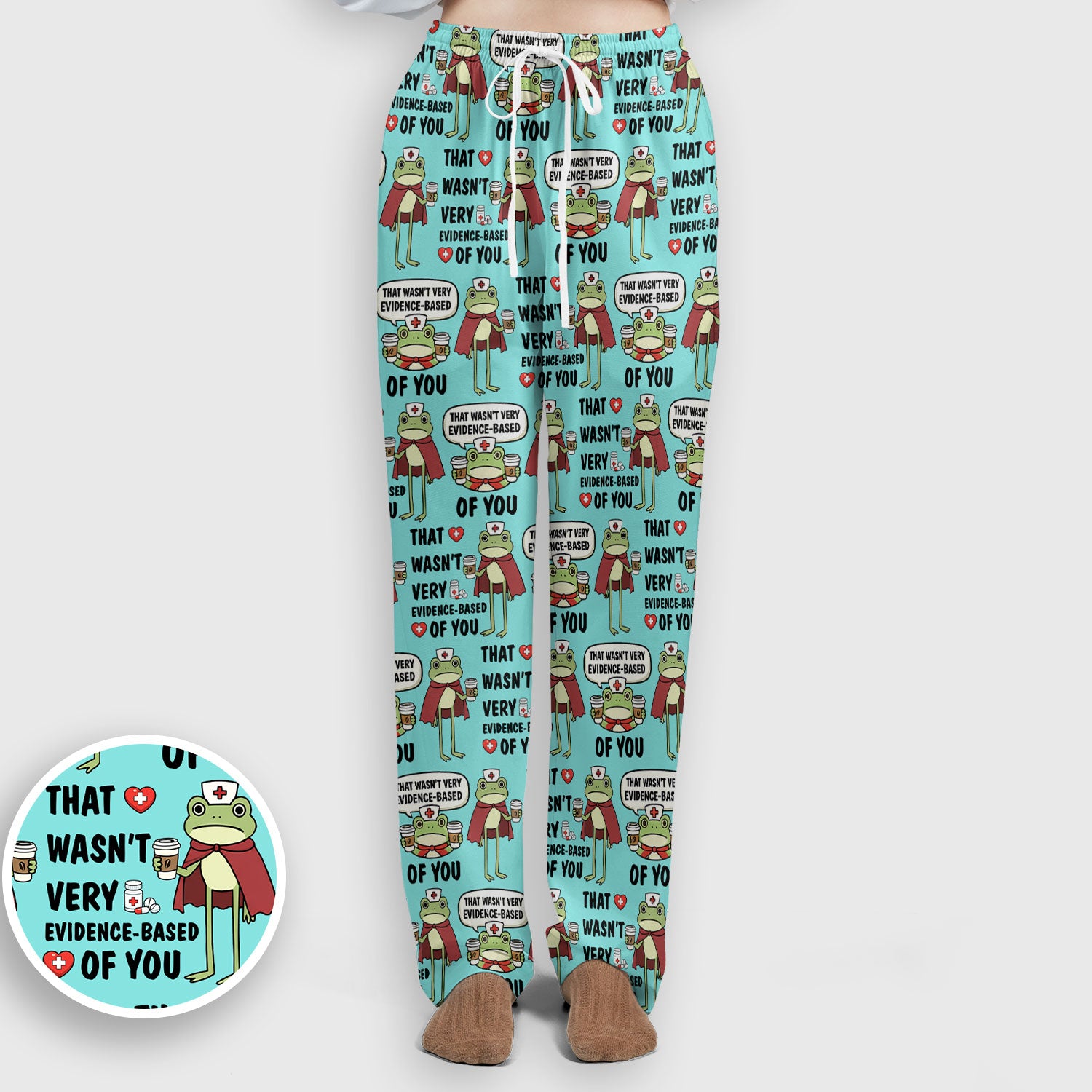 Funny Frog Nurse Quote Medical Pattern, Women's Scrub Set