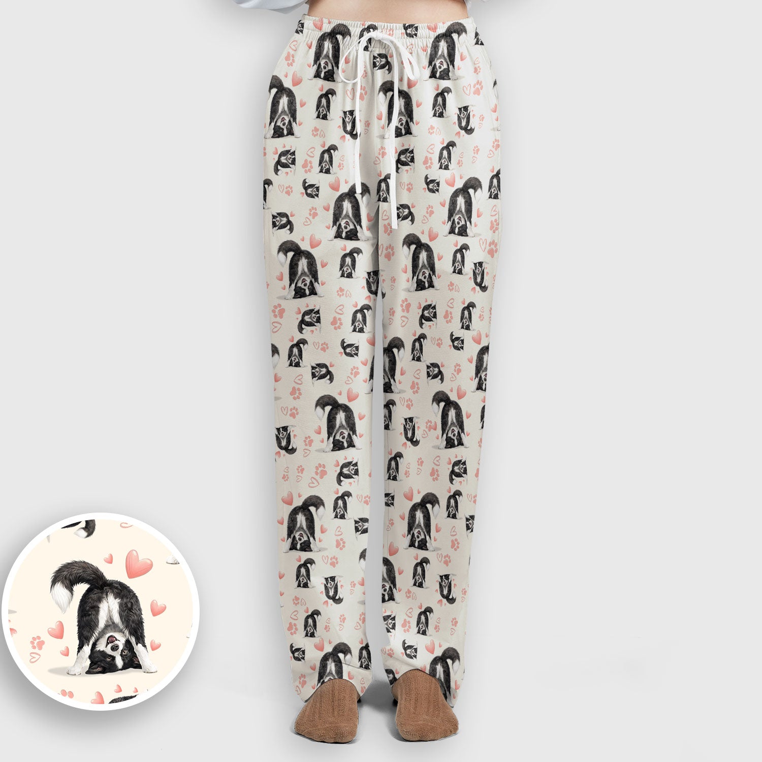 Cute Puppy Heart Medical Pattern Scrub Uniform, Women's Scrub Sets