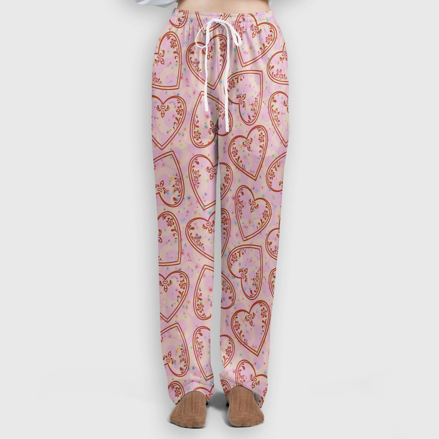 Valentine Heart Scrub Set For Women, Hearts Pattern Nurse Shirt, Comfortable Scrubs For Nursing