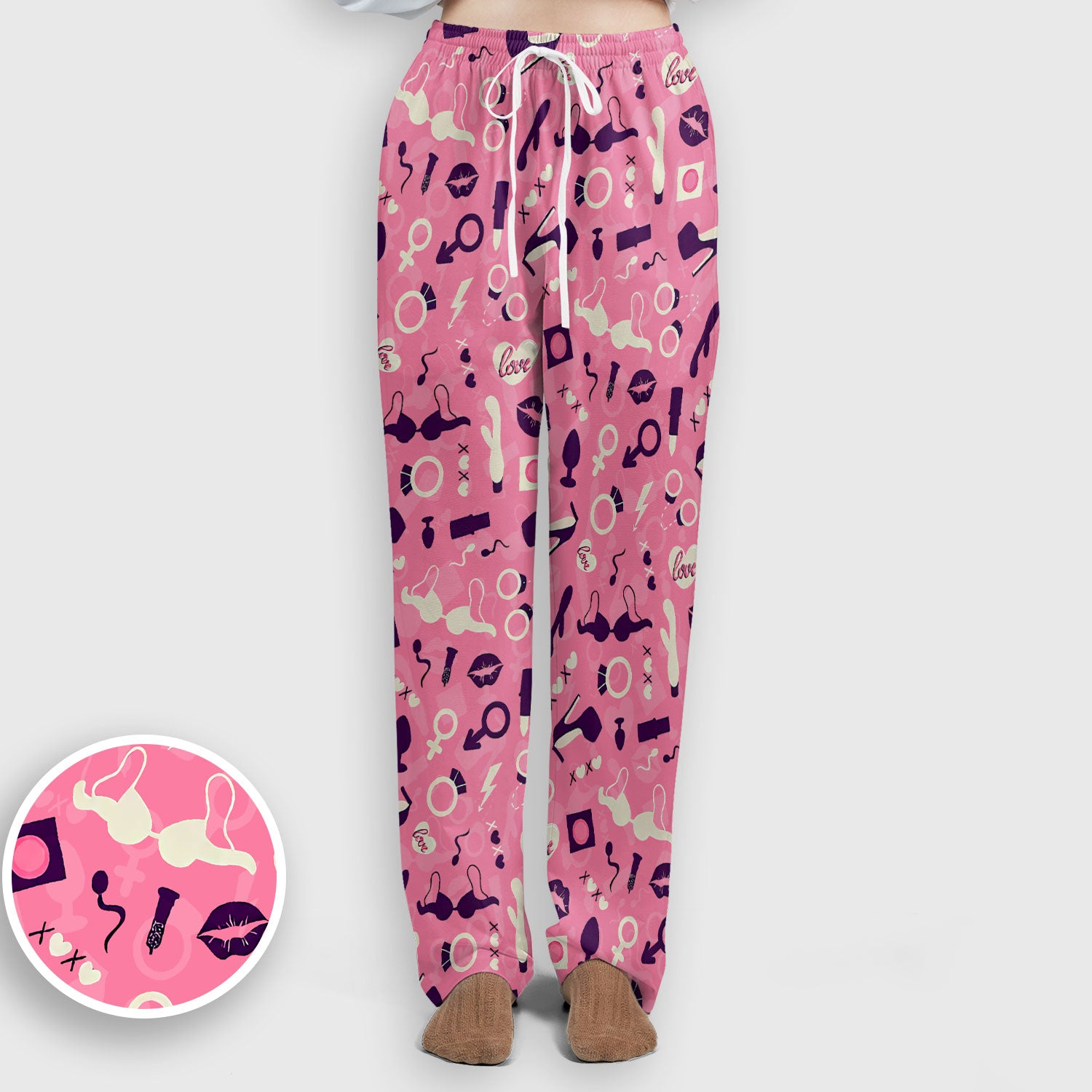 Valentine Pattern Nurse Scrub Set, Pink Love Nurse Shirt, Breathable Fabrics Nursing Uniform