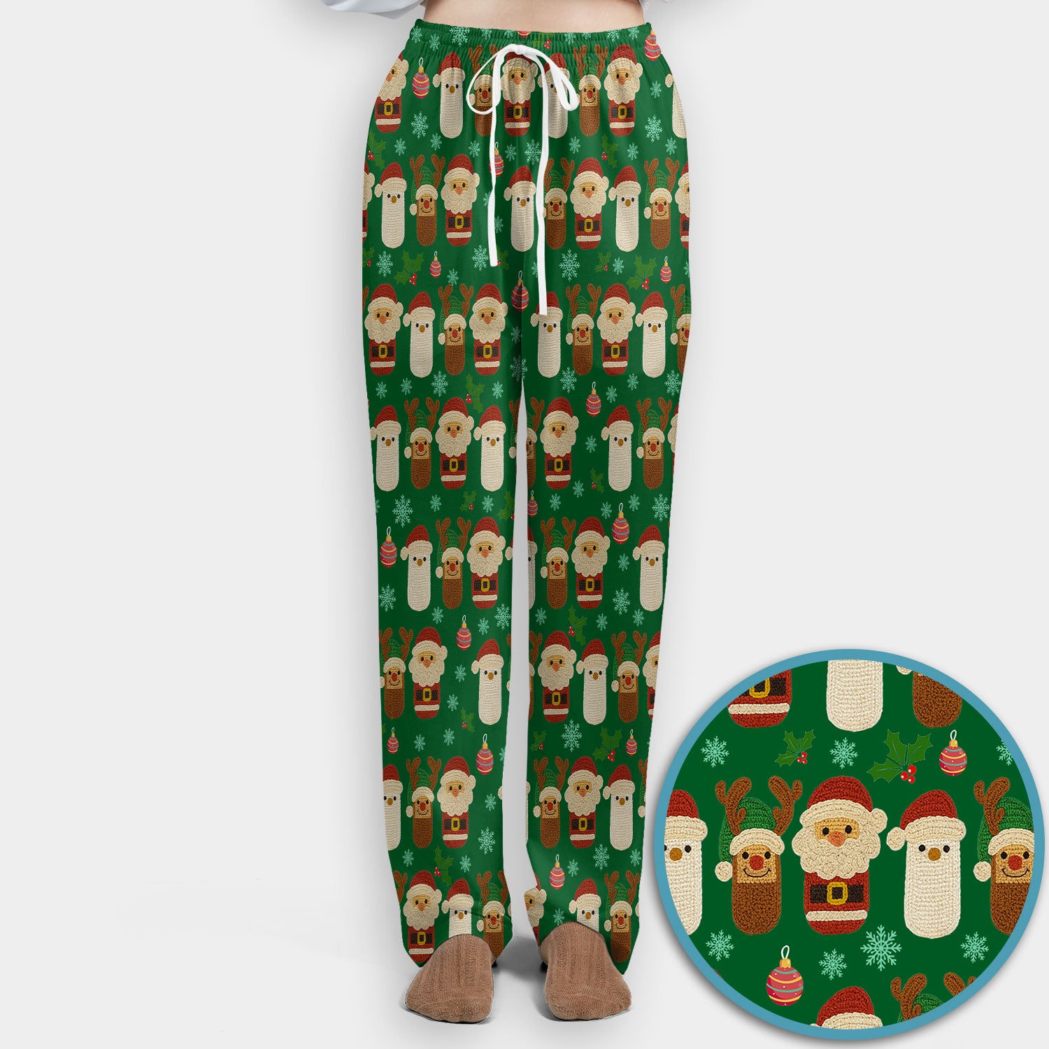 Christmas Santa Reindeer Snowman Scrub Set - Holiday Chill Pill Scrubs Pants and V Neck Top - Funny Medical Uniform for Women