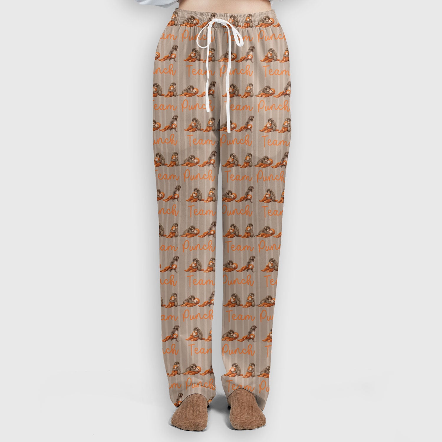 Funny Monkey Team Punch Scrub Set, Scrub Pants and V Neck Top