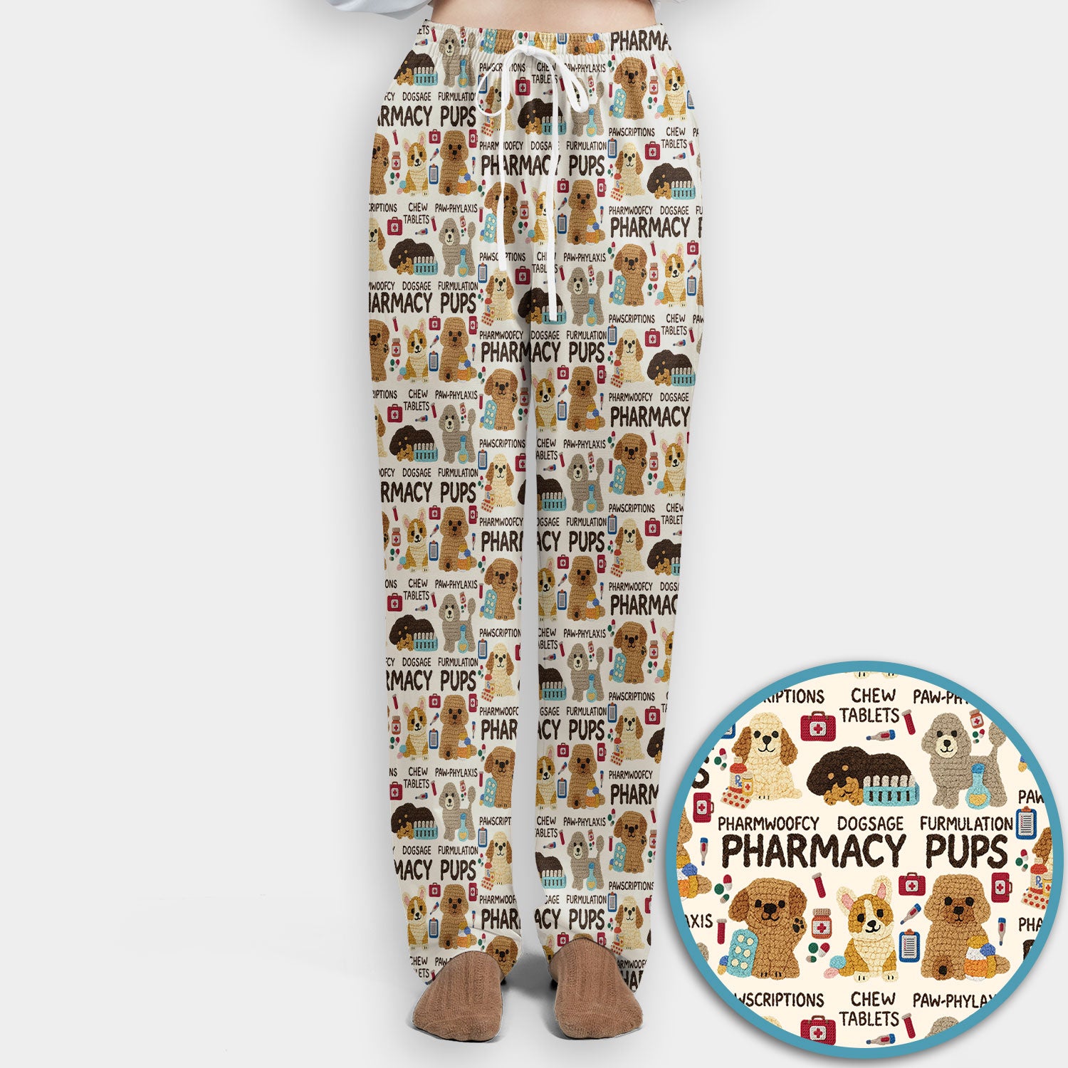 Pharmacy Pups Scrub Set for Women - Cute Dog Medical Uniform for Pharmacists & Vet Techs - Fun Pharmacy Nursing Gift