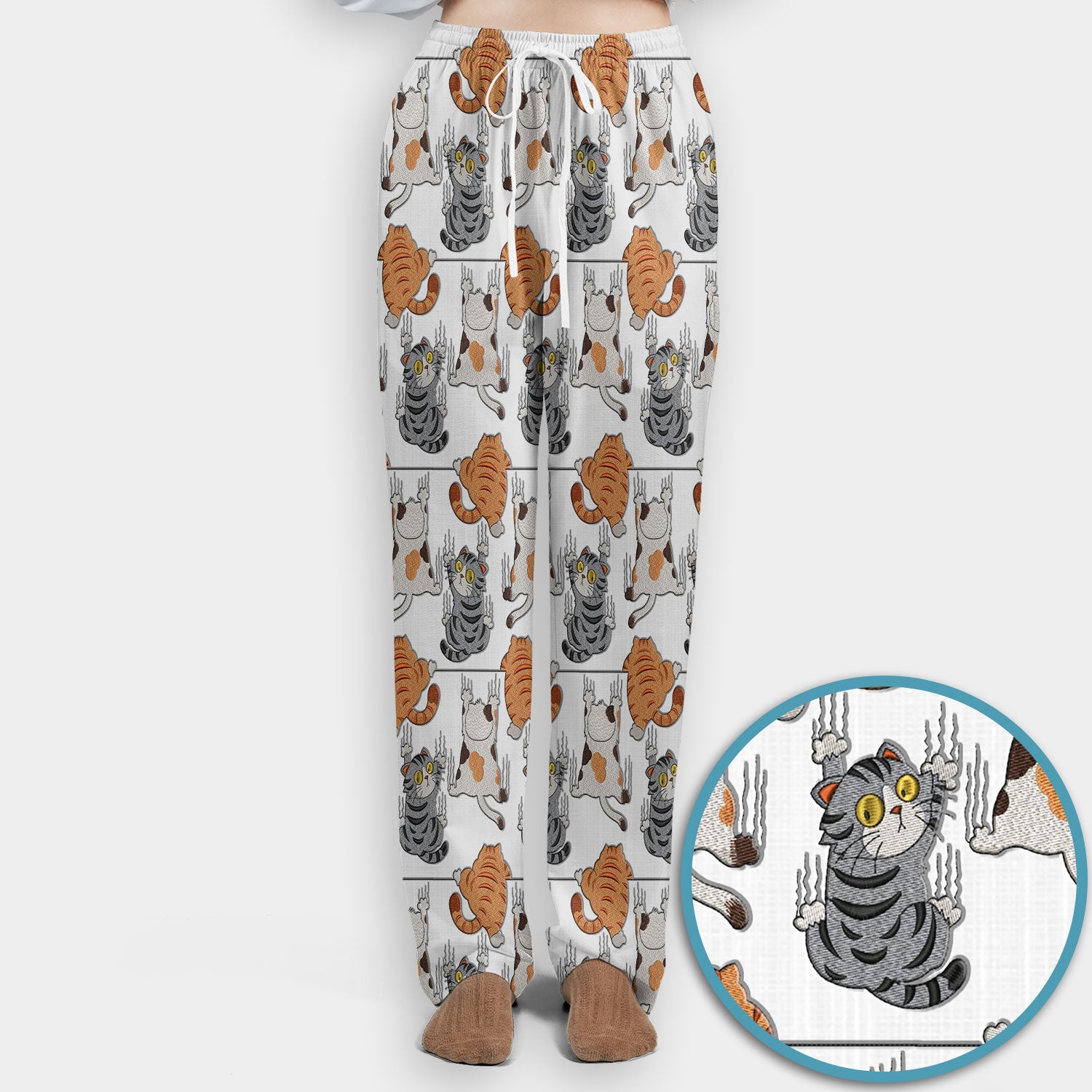Cute Cat Pattern Nurse Scrub Set, Cats Medical Pattern Shirt, Breathable Fabrics Nursing Uniform