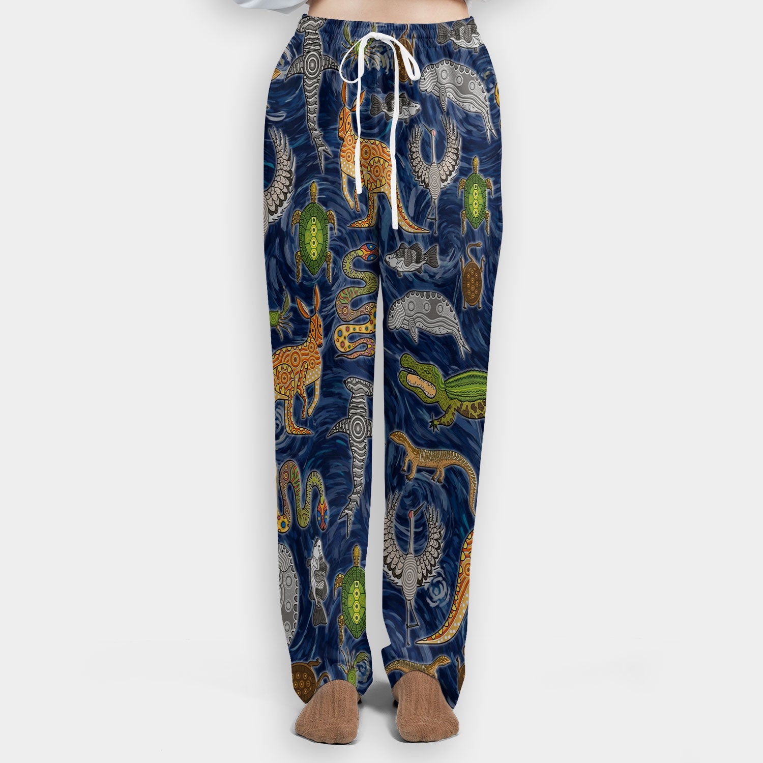 Crocodile Turtle Snake Animal Pattern Scrub Set, Women’s Scrub Sets V Neck Top