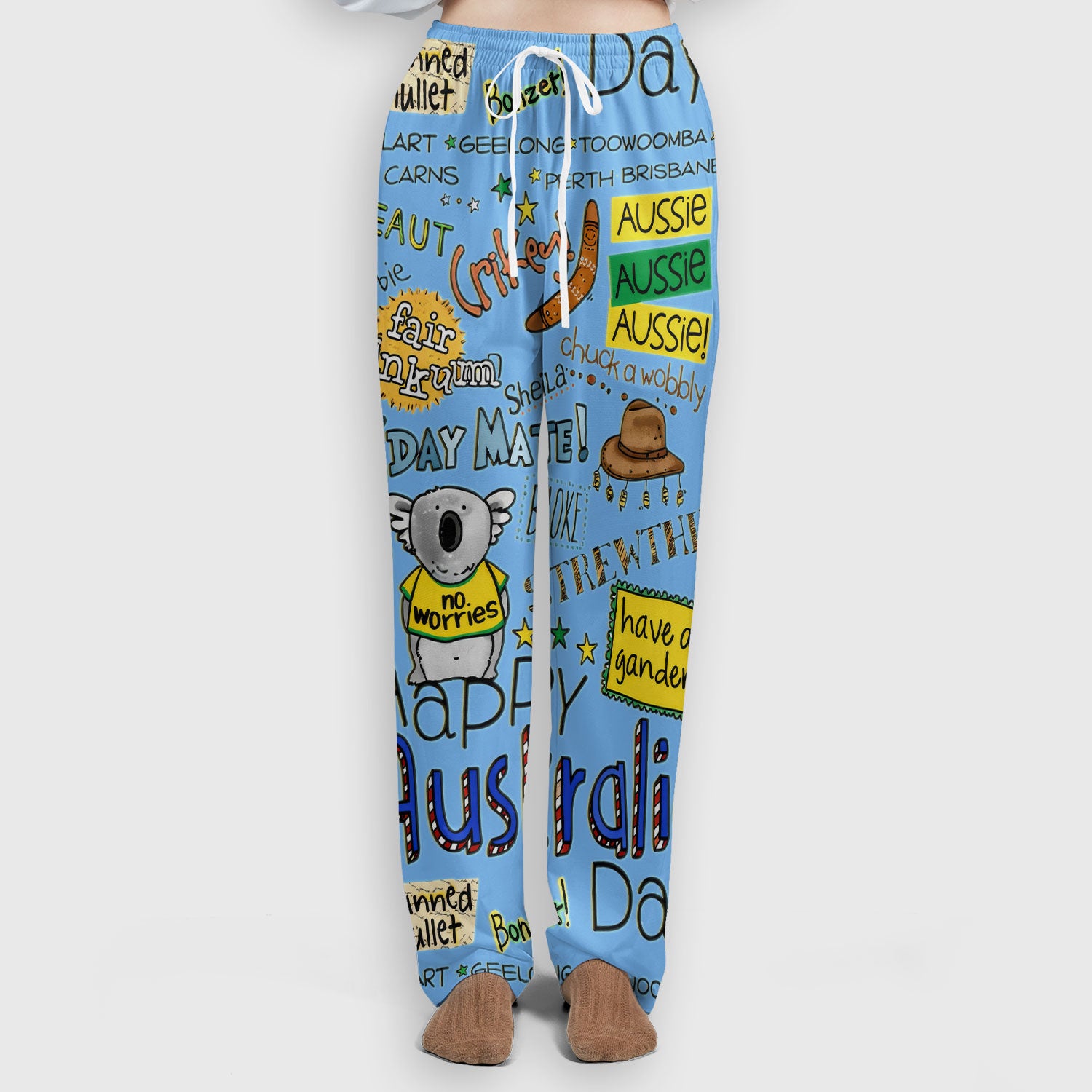Cute Cartoon Koala Australia Pattern Medical Scrub Set, Breathable Med Uniform