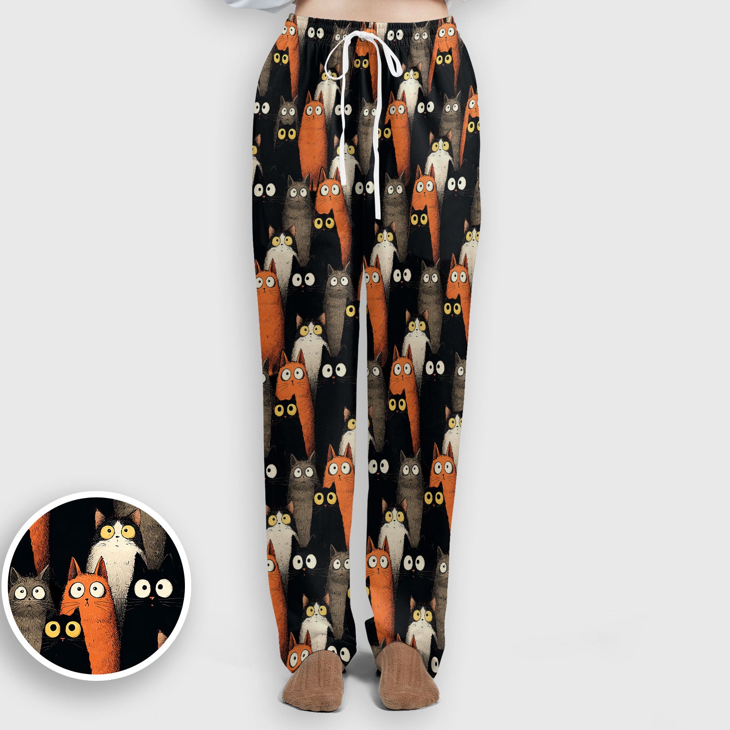 Black Cat Pattern Nurse Scrub Set, Cat Lover Nurse Shirt, Breathable Fabrics Nursing Uniform