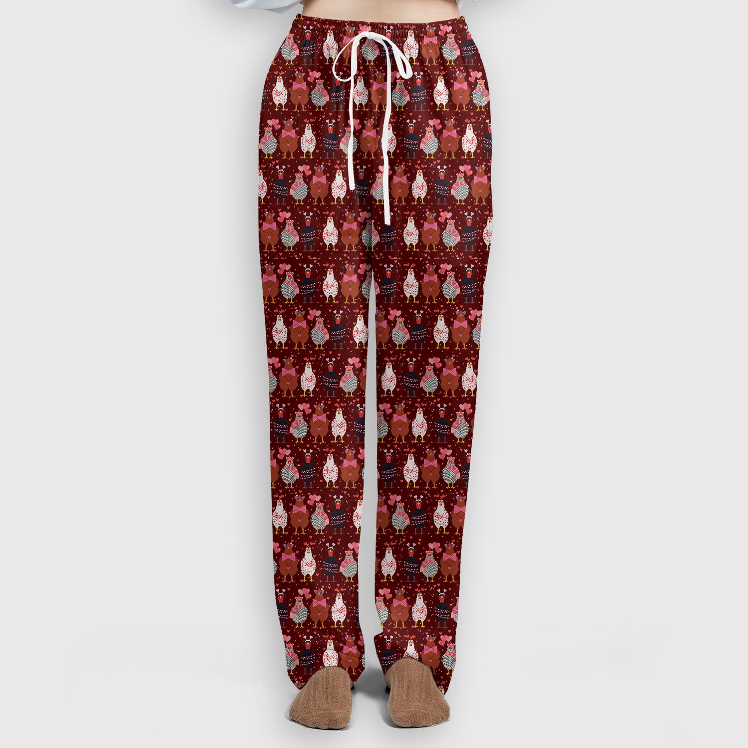 Funny Chicken Valentine Scrub Set, Chicken Pattern Scrub Shirt For Nursing, Valentine Gift For Nurse