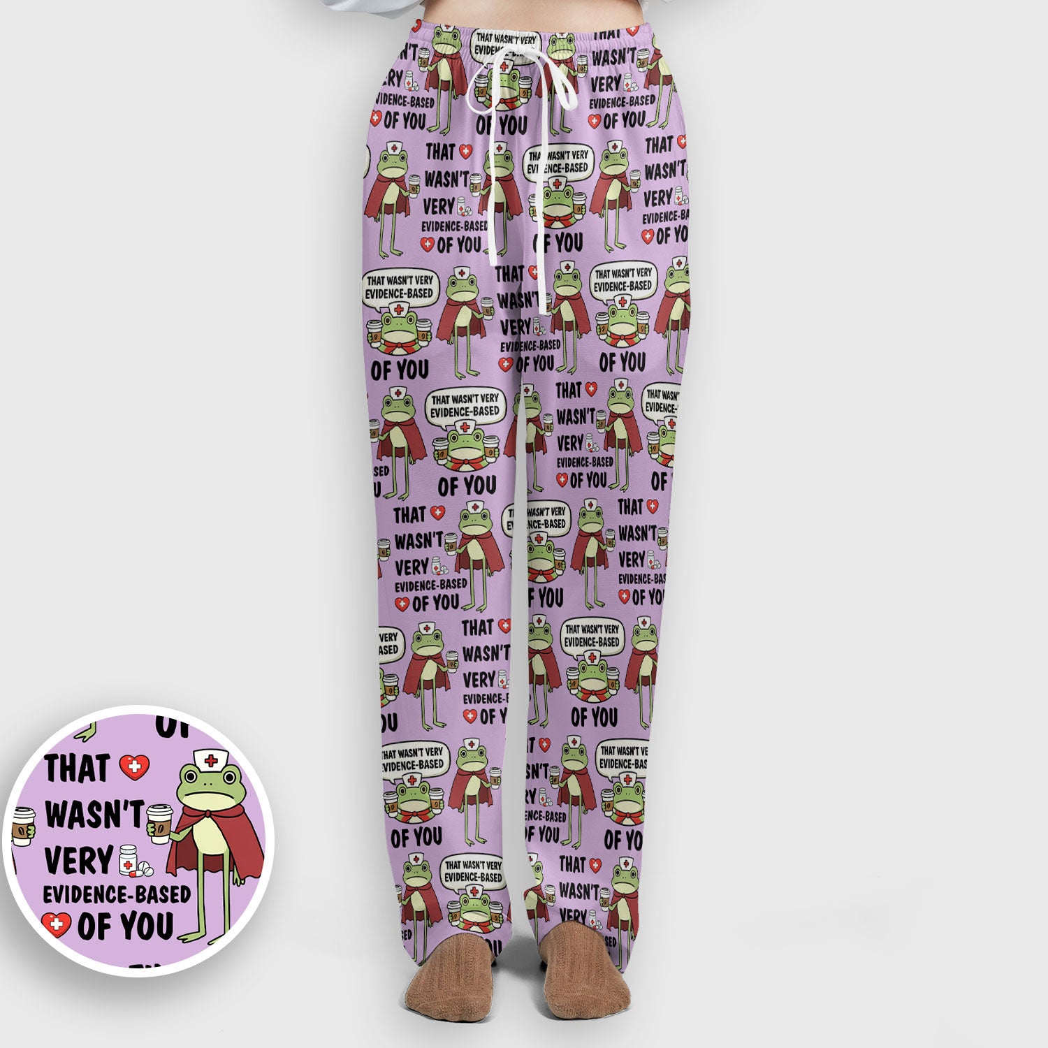 Funny Frog Nurse Quote Medical Pattern, Women's Scrub Set