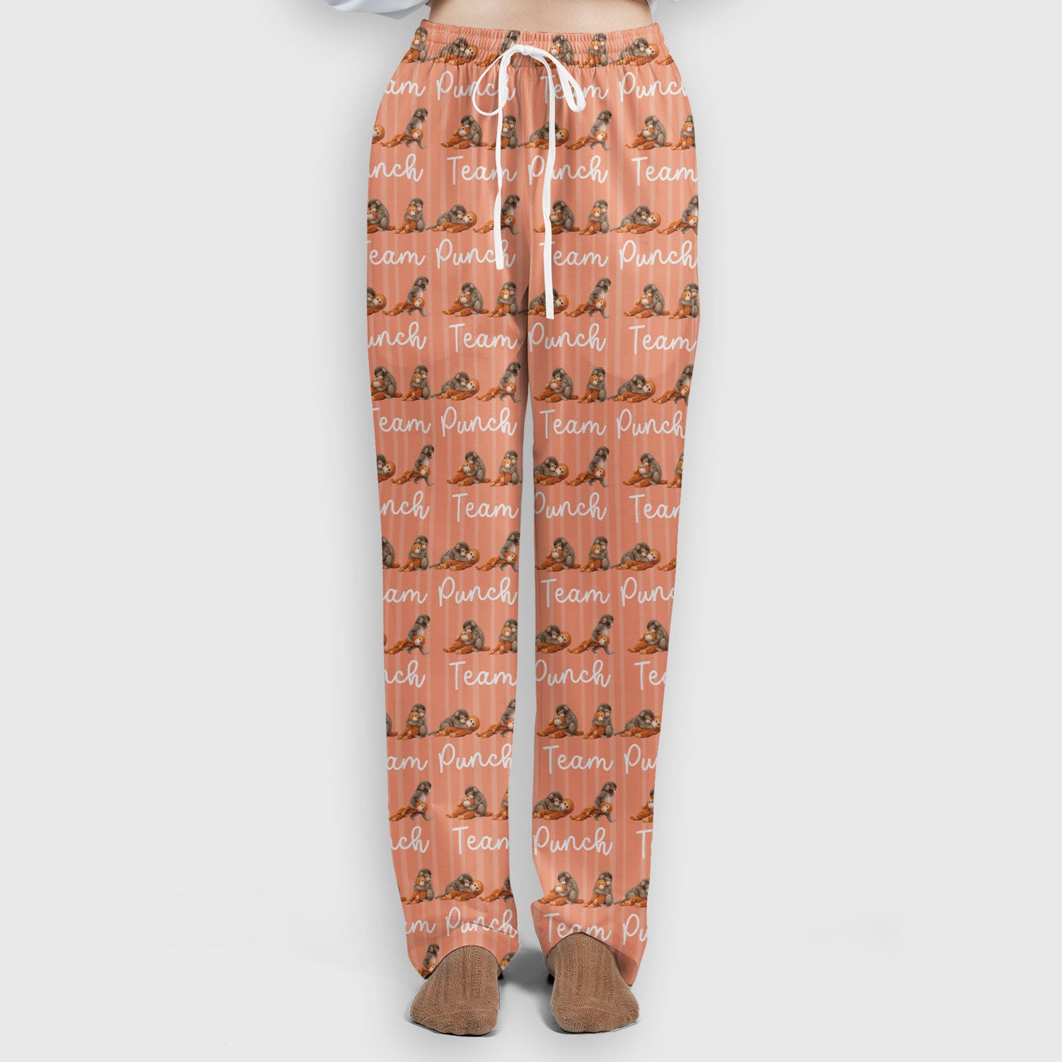 Funny Monkey Team Punch Scrub Set, Scrub Pants and V Neck Top