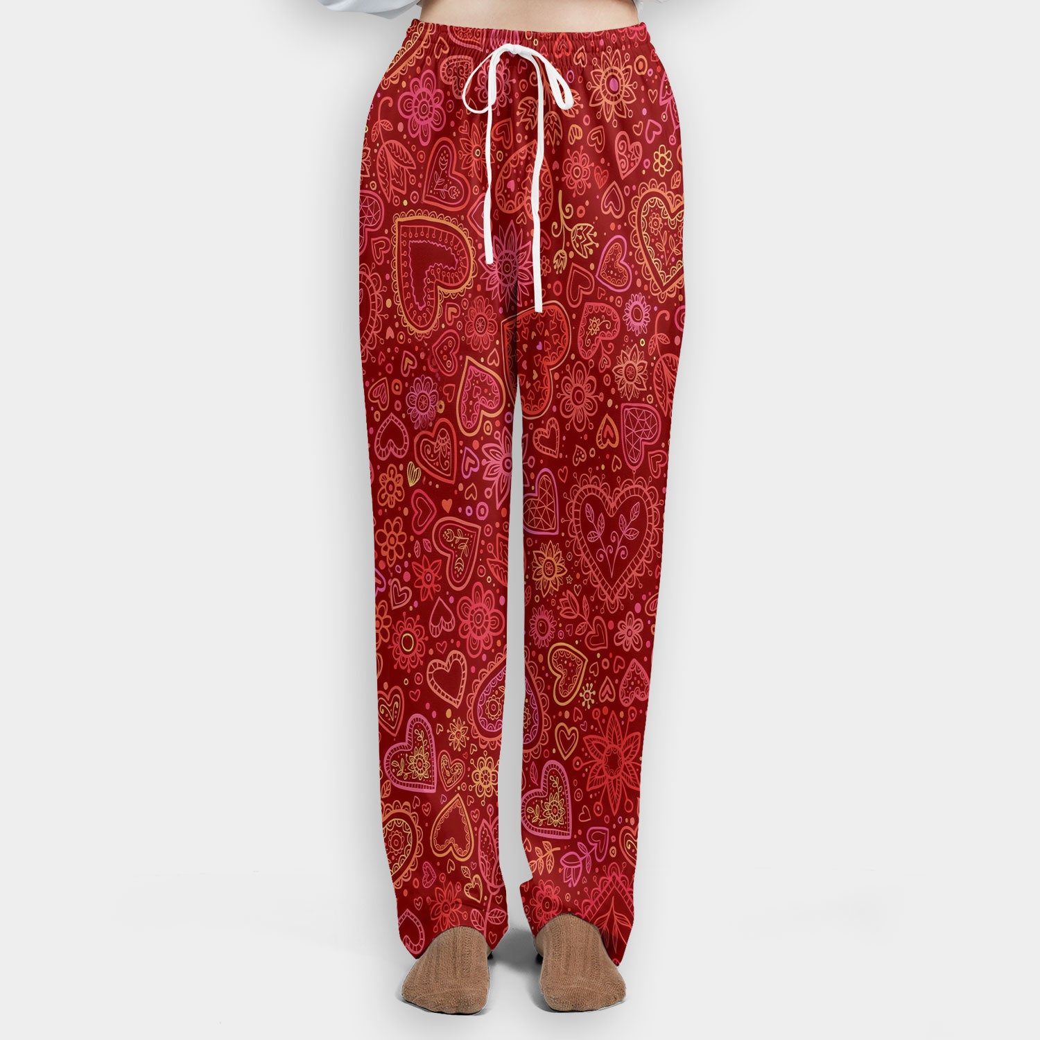 Valentine Heart Nurse Scrub Set, Cute Nursing Pattern Shirt, Breathable Fabrics Nursing Uniform