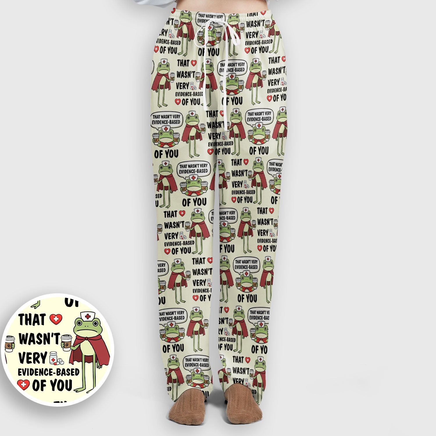 Funny Frog Nurse Quote Medical Pattern, Women's Scrub Set