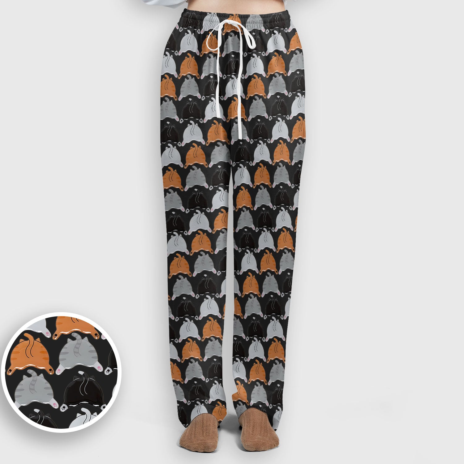 Playful Multicolor Cat Print Scrub Set, Breathable Med Uniform