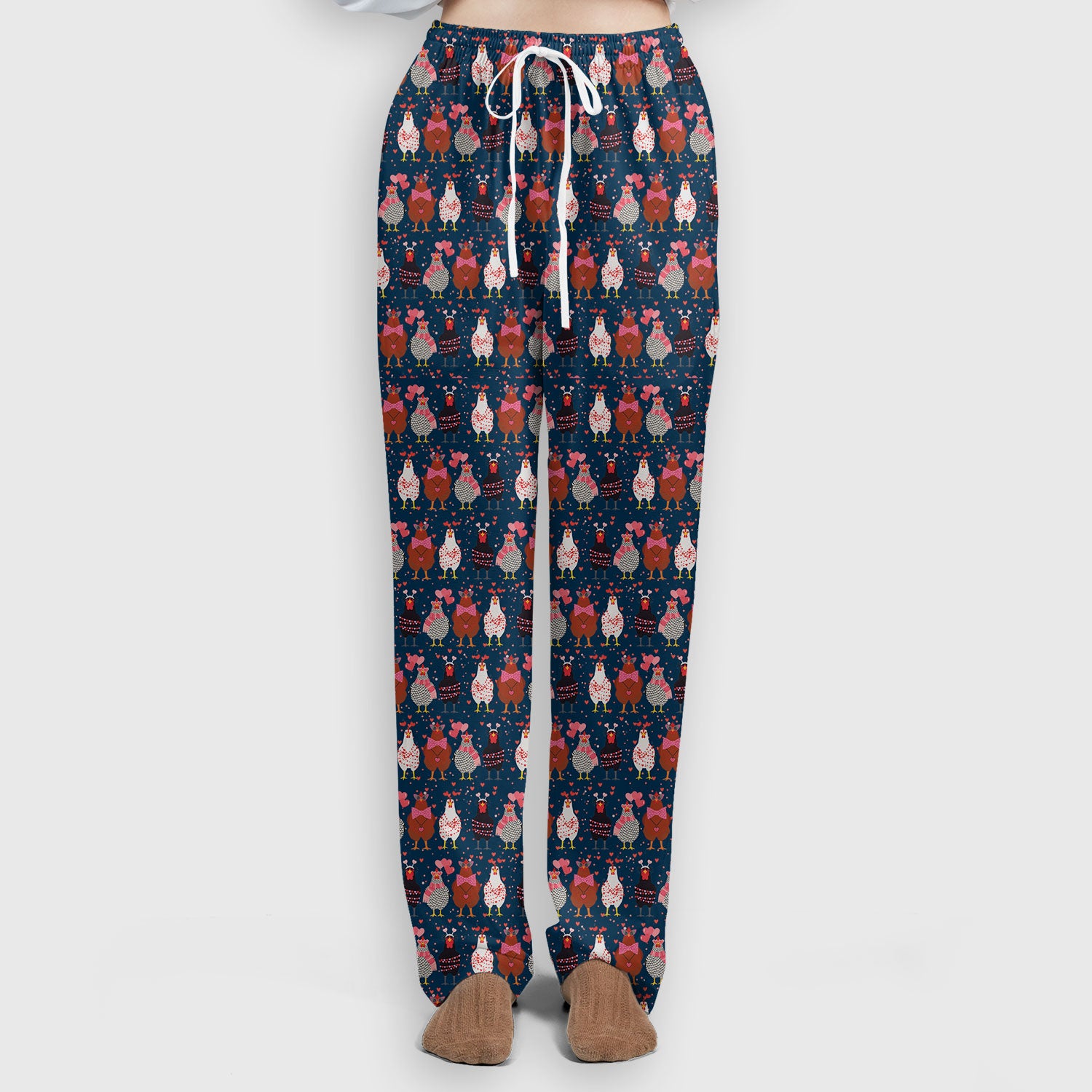 Funny Chicken Valentine Scrub Set, Chicken Pattern Scrub Shirt For Nursing, Valentine Gift For Nurse
