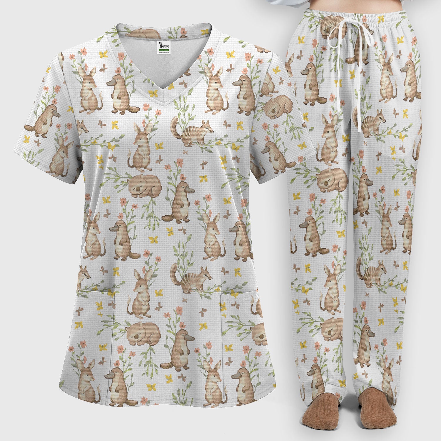 Australian Baby NICU Nurse Scrub Set, Pediatric Nursing Uniform, Comfortable Scrubs For Nurses