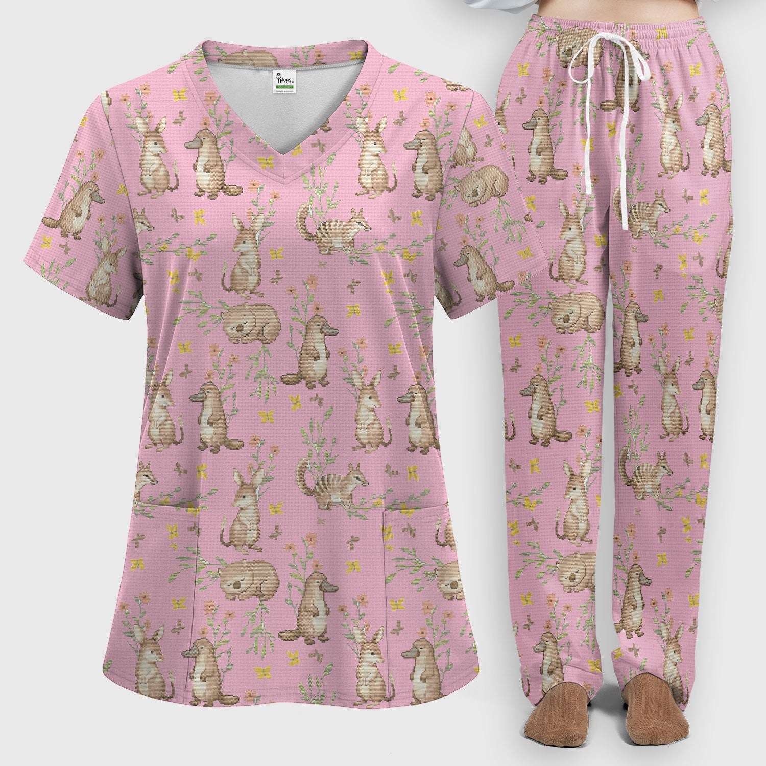 Australian Baby NICU Nurse Scrub Set, Pediatric Nursing Uniform, Comfortable Scrubs For Nurses