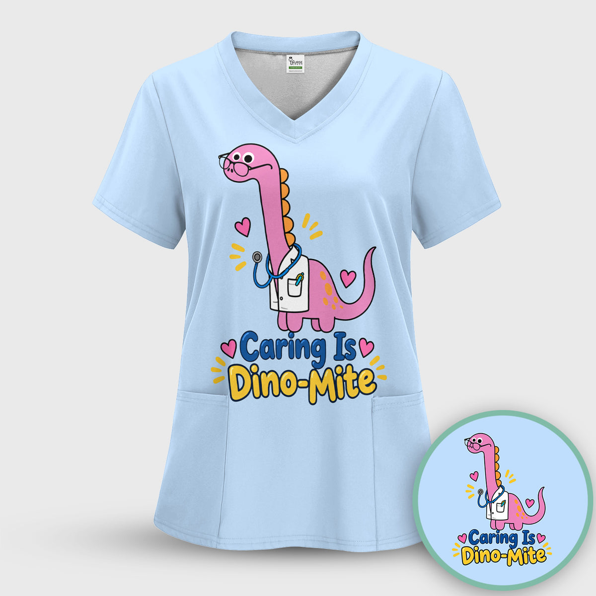 Caring Is Dino-Mite Dinosaur T-Shirt