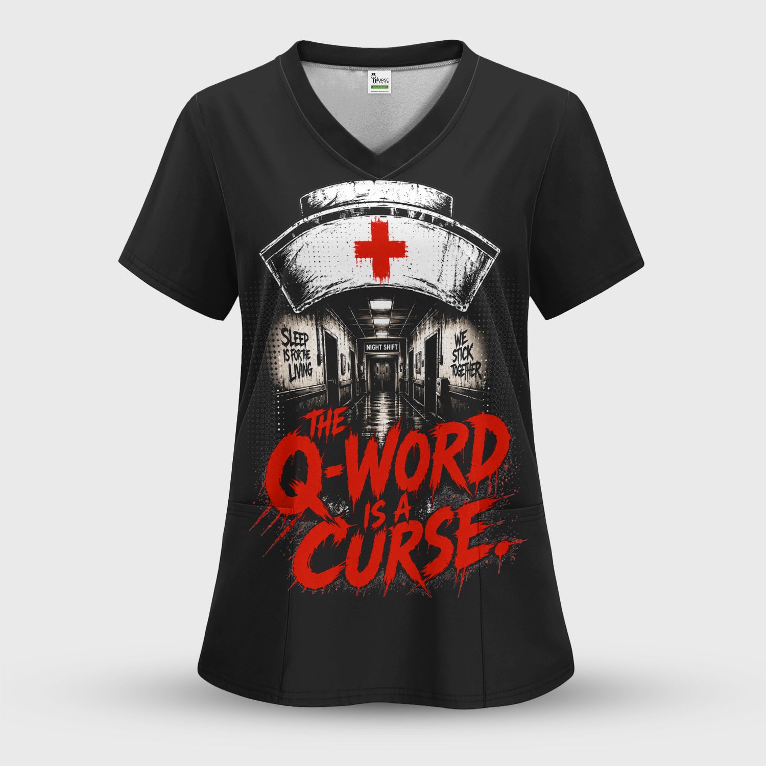 Funny Q-Word Is A Curse T-Shirt, Emergency Room Nurse Tee for ER Nurses