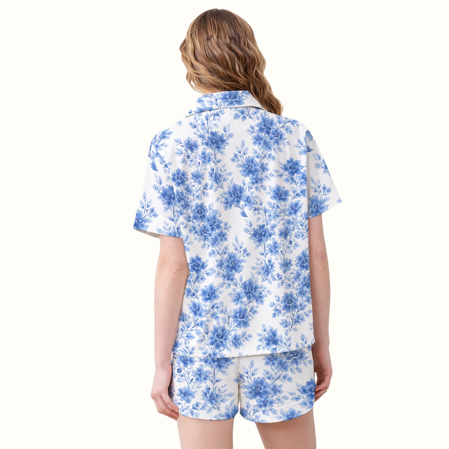 Personalized Pet Photo Floral Pajama Set, Breathable Fabrics Uniform