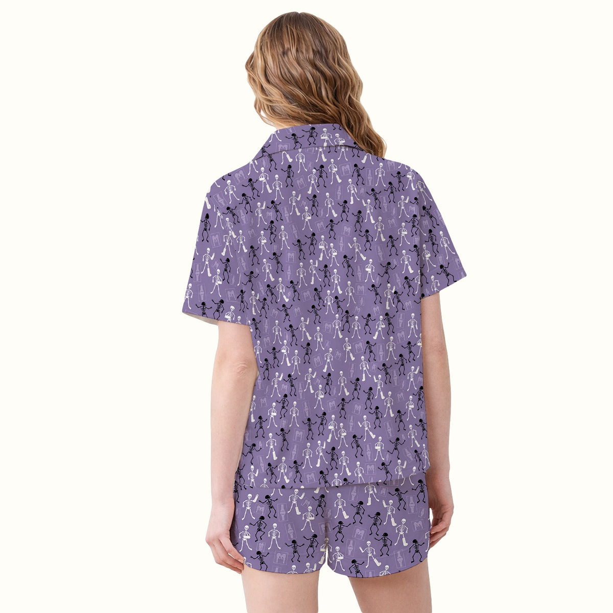 Halloween Orthopedic Skeleton Pajama Set, Breathable Fabrics Uniform