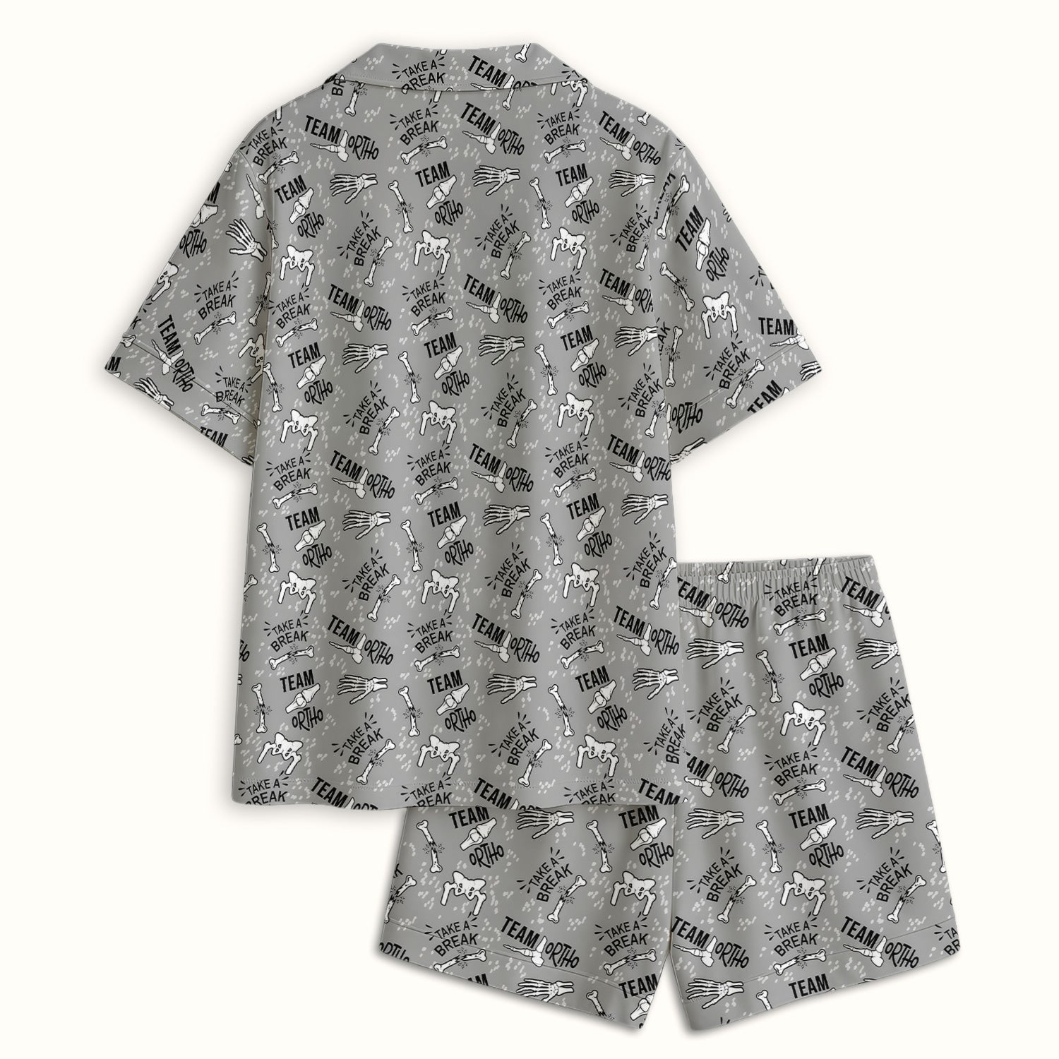 Team Ortho Bone Joint Print Pajama Set, Breathable Fabrics Uniform