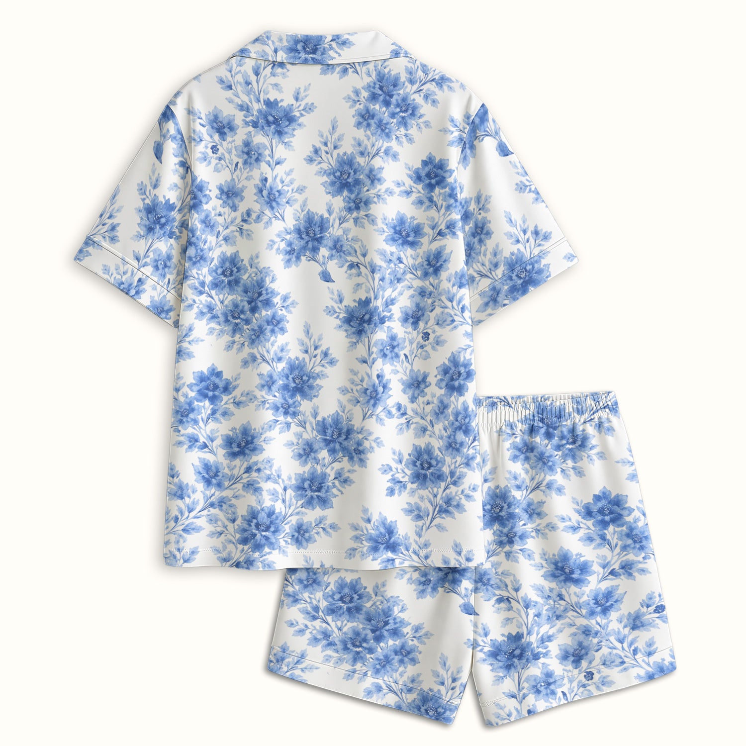 Personalized Pet Photo Floral Pajama Set, Breathable Fabrics Uniform