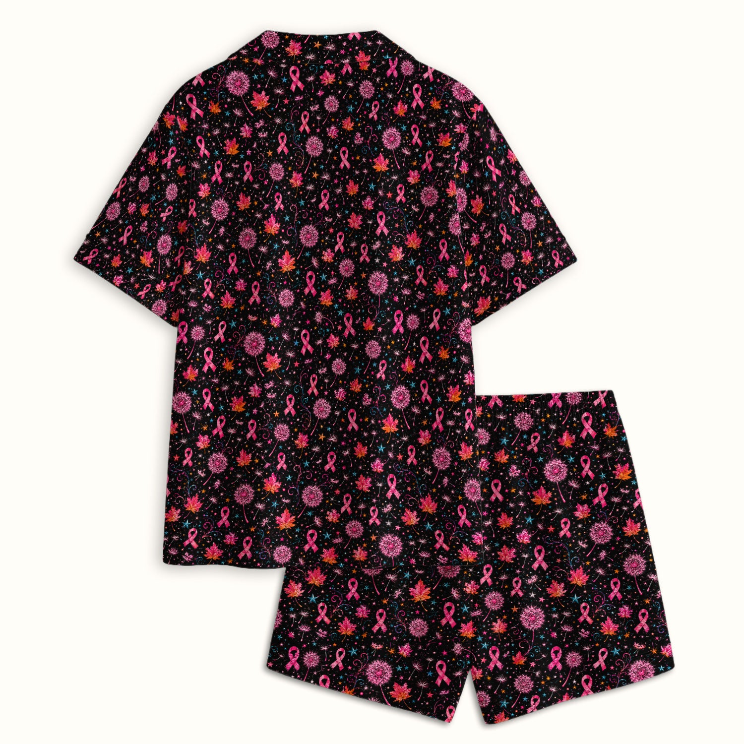 Meaningful Breast Cancer Awareness Skeleton Pajama Set, Soft Breathable Fabric Comfortable Sleepwear