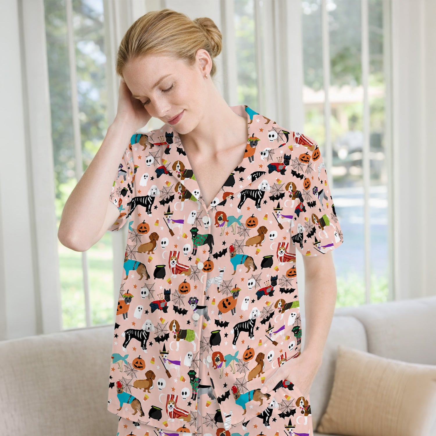 Halloween Costume Dogs Pajama Set, Soft Breathable Fabric Comfortable Sleepwear
