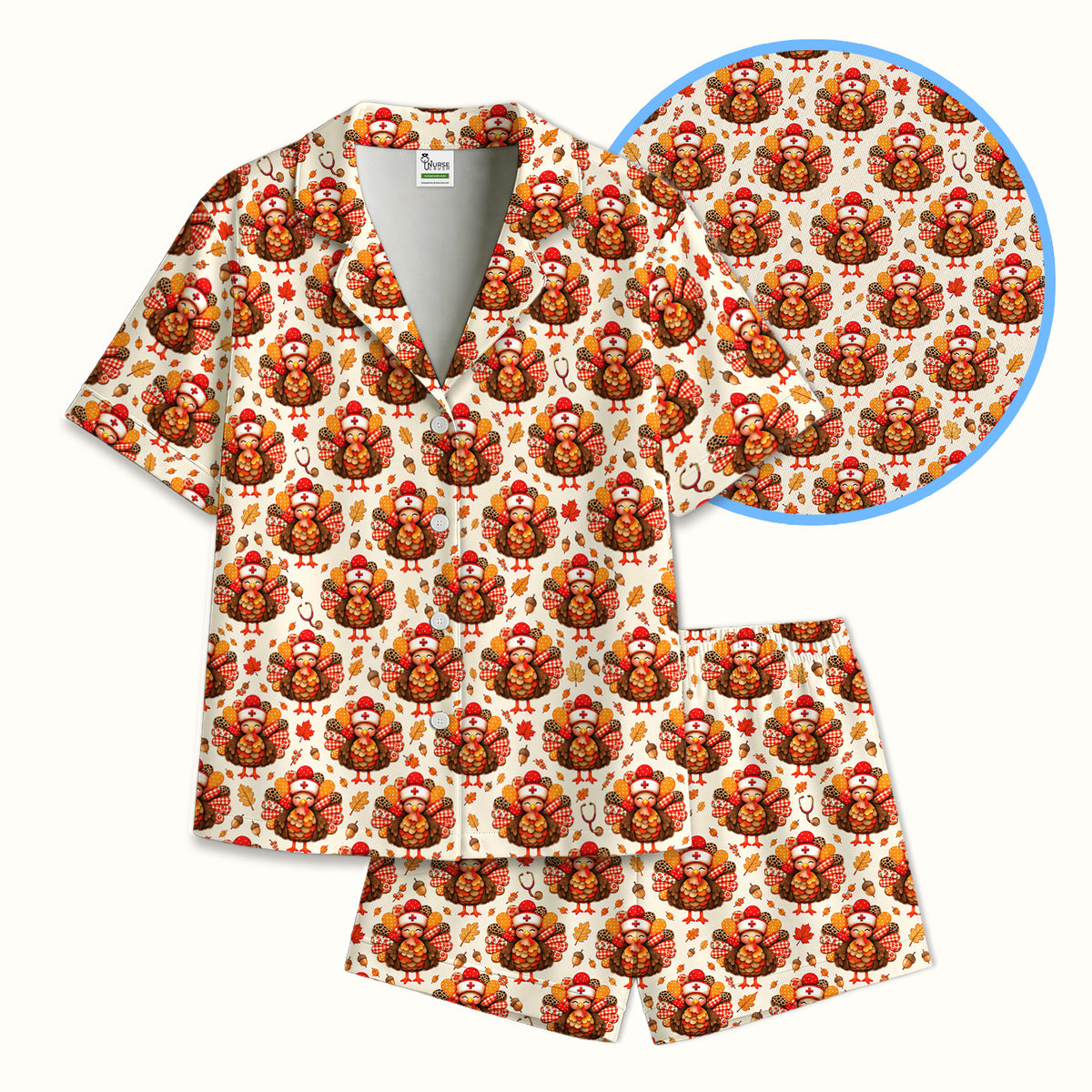 Buntes Pyjama-Set mit Neon-Katzengesichtern, weicher, atmungsaktiver Stoff, bequeme Nachtwäsche