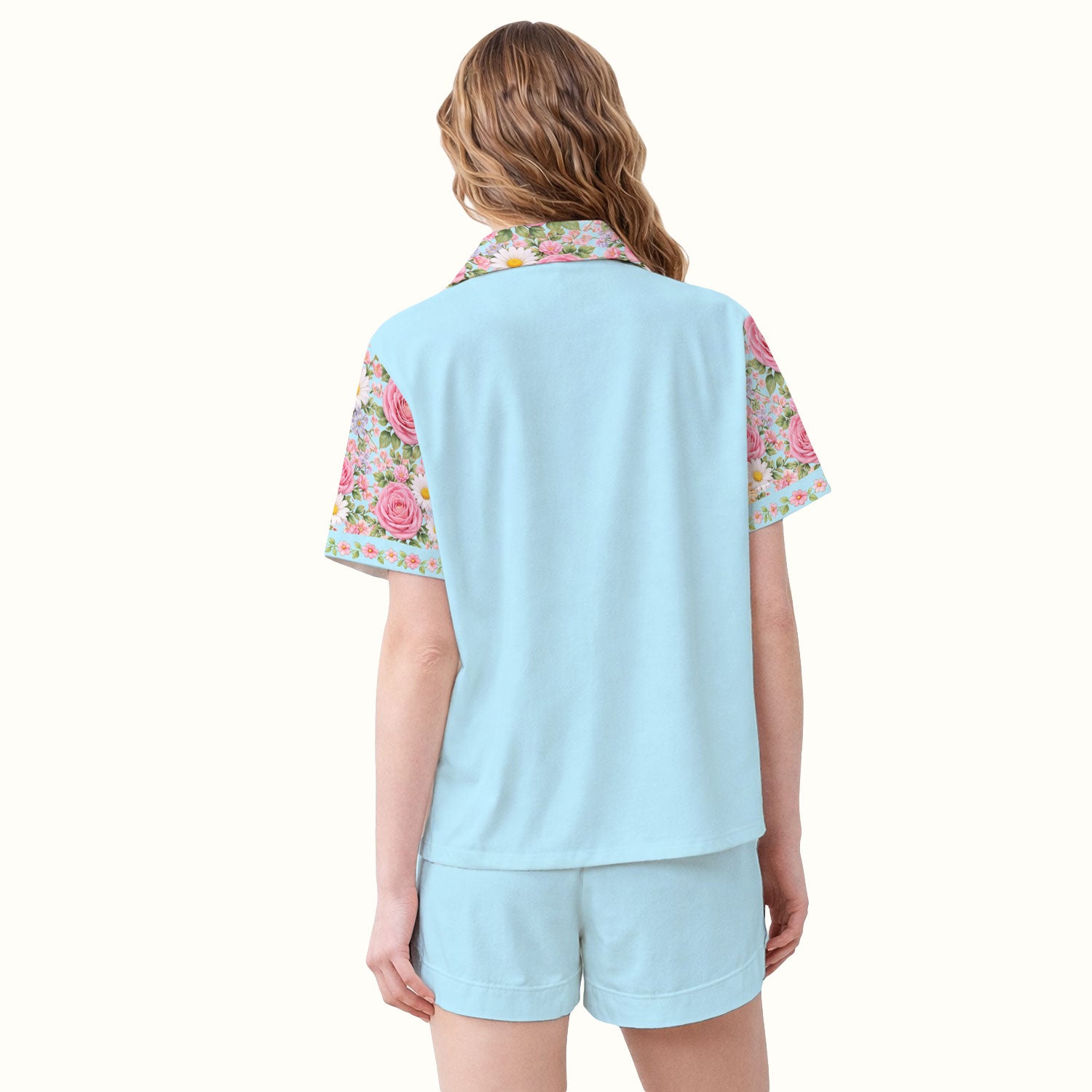 Personalized Meaningful Easter Nurse He Is Risen Floral Cross Bow Pattern Pajama Set, Breathable Fabrics Uniform