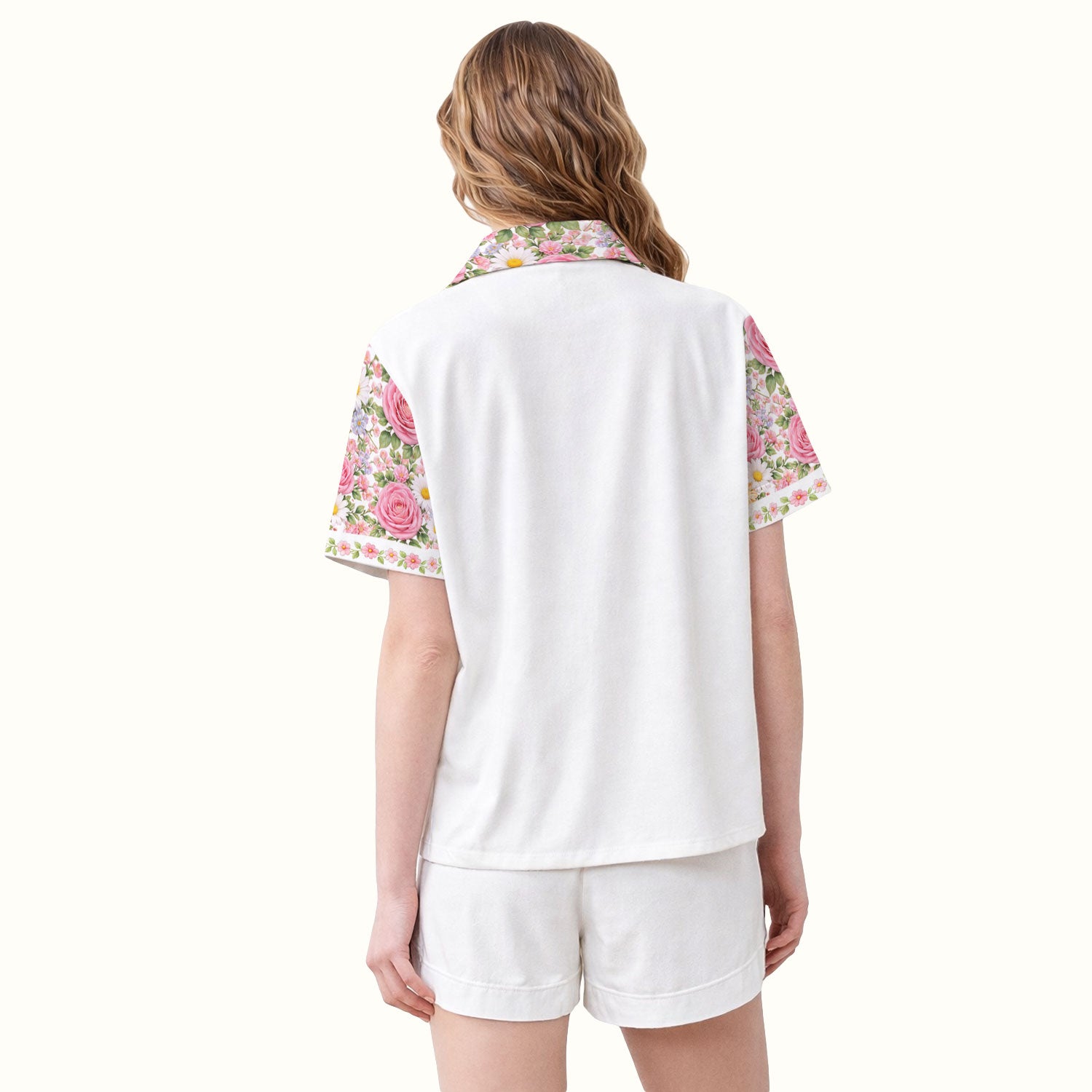 Personalized Meaningful Easter Nurse He Is Risen Floral Cross Bow Pattern Pajama Set, Breathable Fabrics Uniform