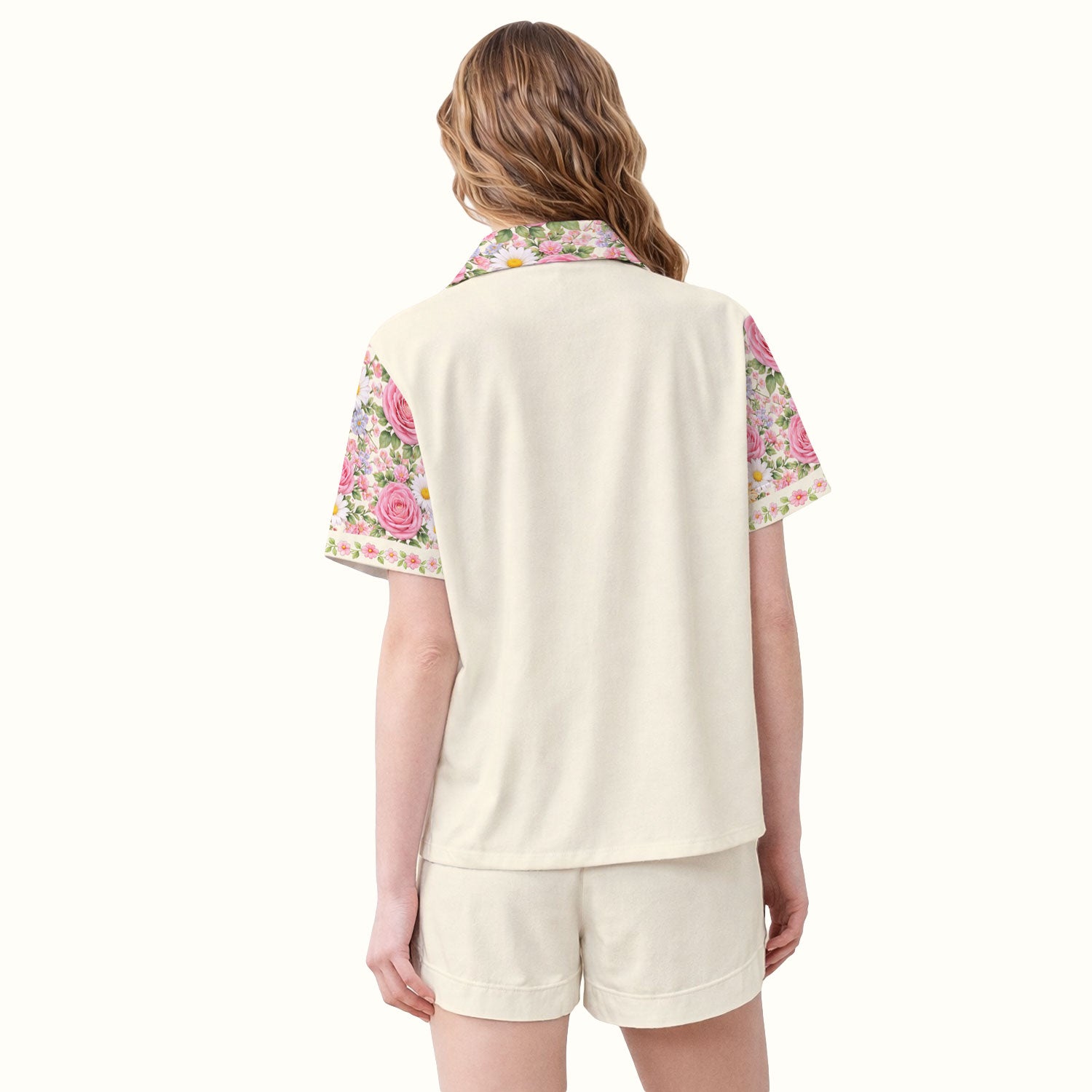 Personalized Meaningful Easter Nurse He Is Risen Floral Cross Bow Pattern Pajama Set, Breathable Fabrics Uniform