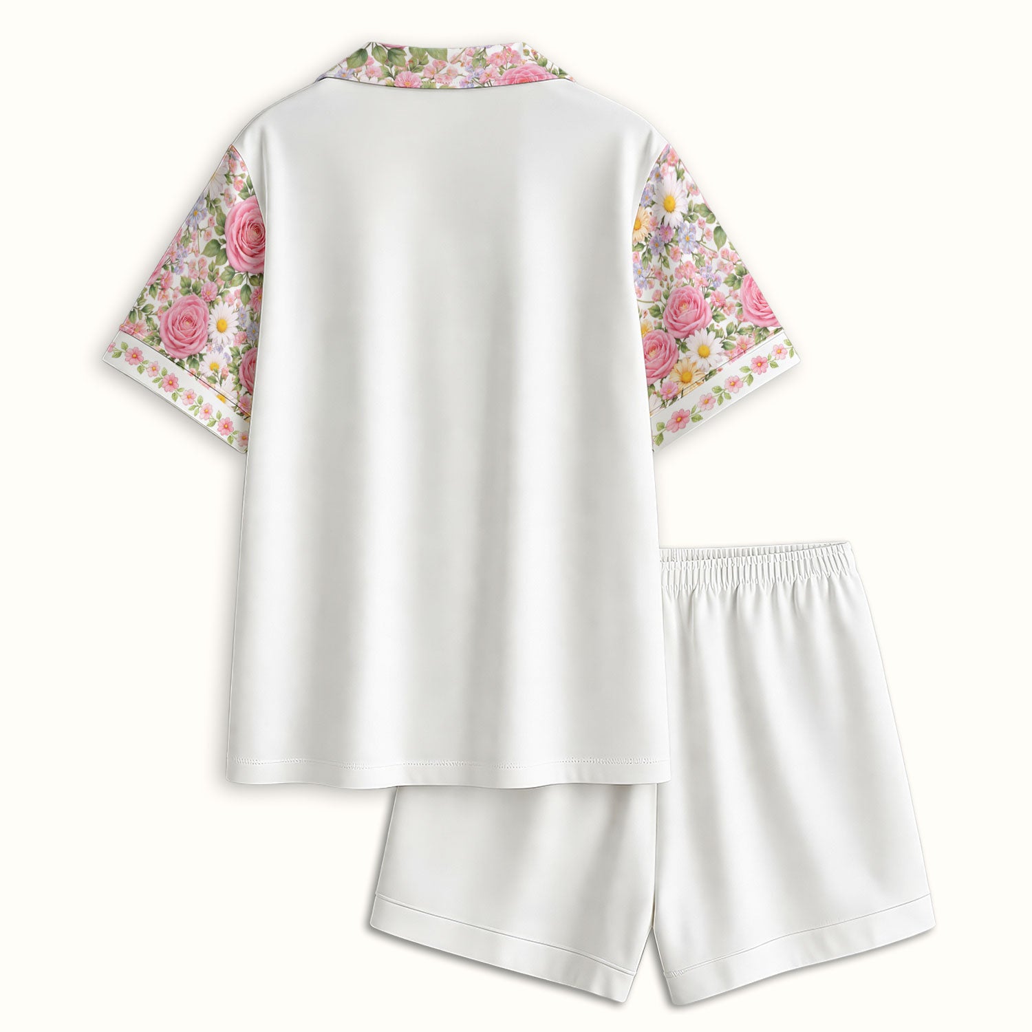 Personalized Meaningful Easter Nurse He Is Risen Floral Cross Bow Pattern Pajama Set, Breathable Fabrics Uniform