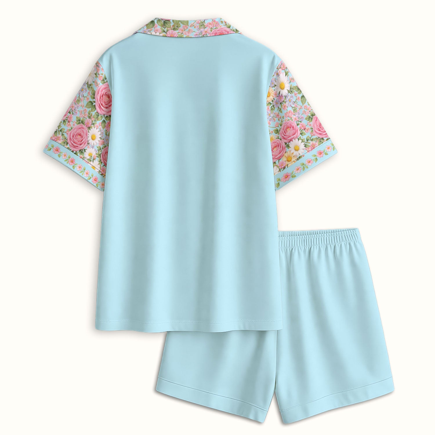 Personalized Meaningful Easter Nurse He Is Risen Floral Cross Bow Pattern Pajama Set, Breathable Fabrics Uniform