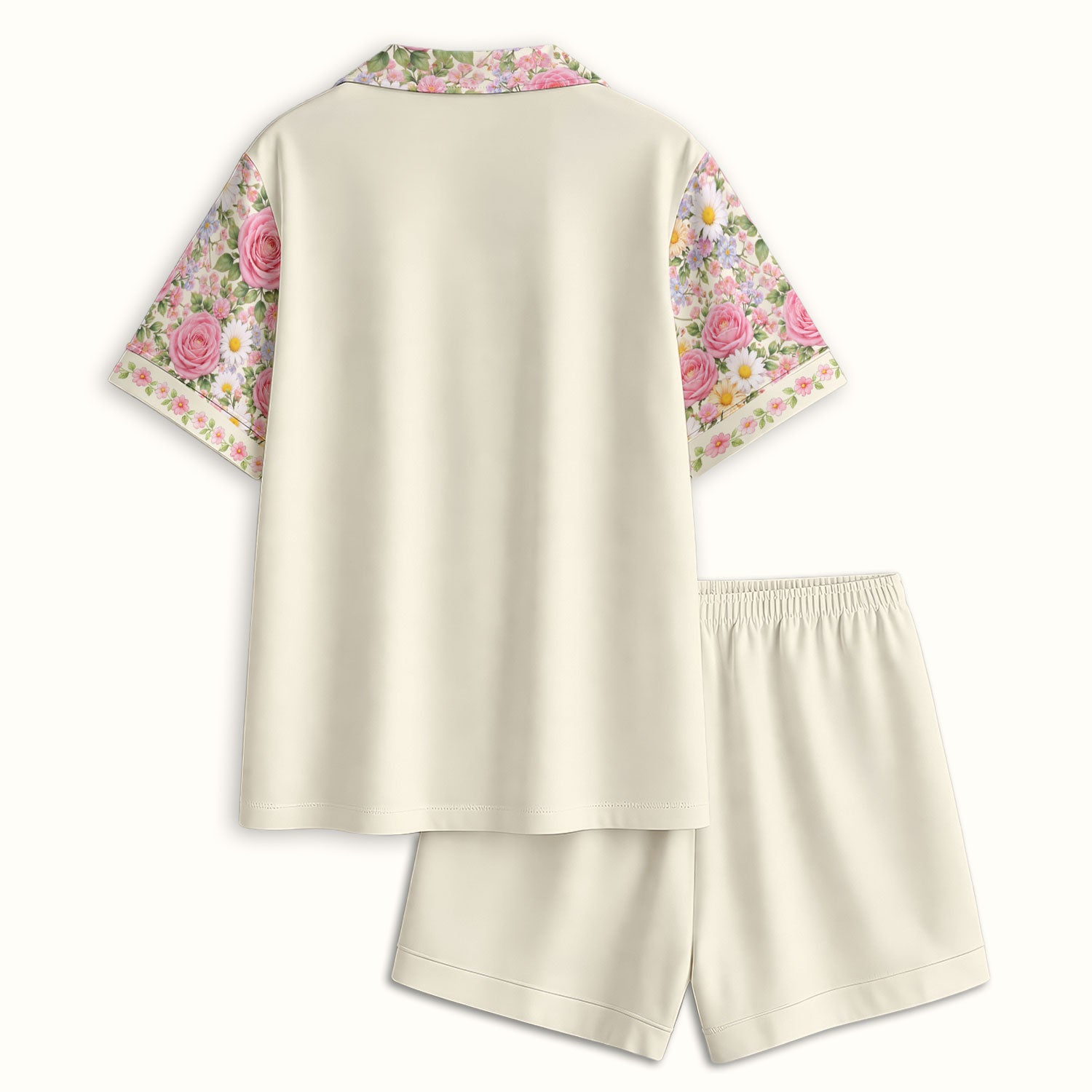 Personalized Meaningful Easter Nurse He Is Risen Floral Cross Bow Pattern Pajama Set, Breathable Fabrics Uniform