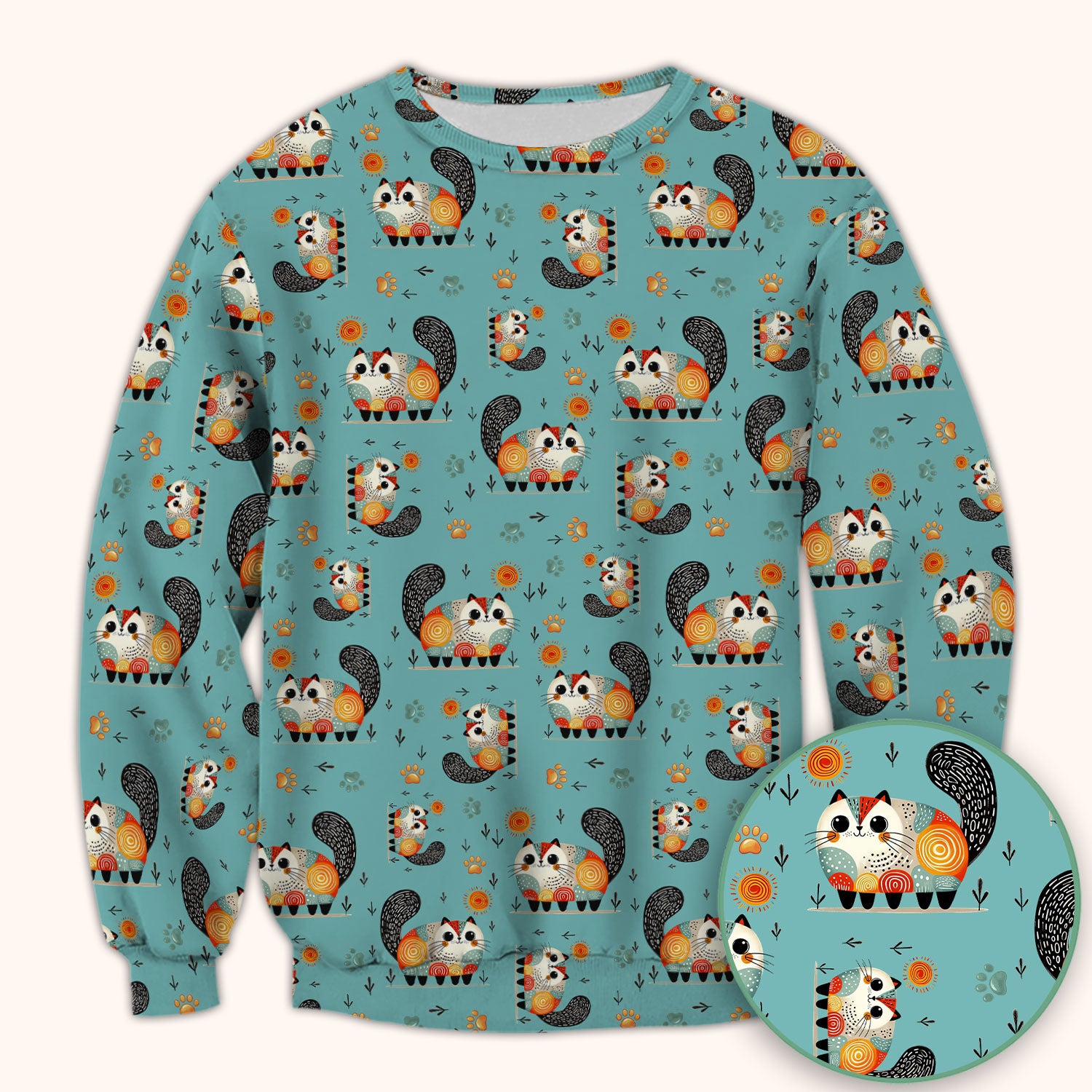 Playful Cat Illustration Nurse Scrub Top, Comfortable Scrubs for Nurses