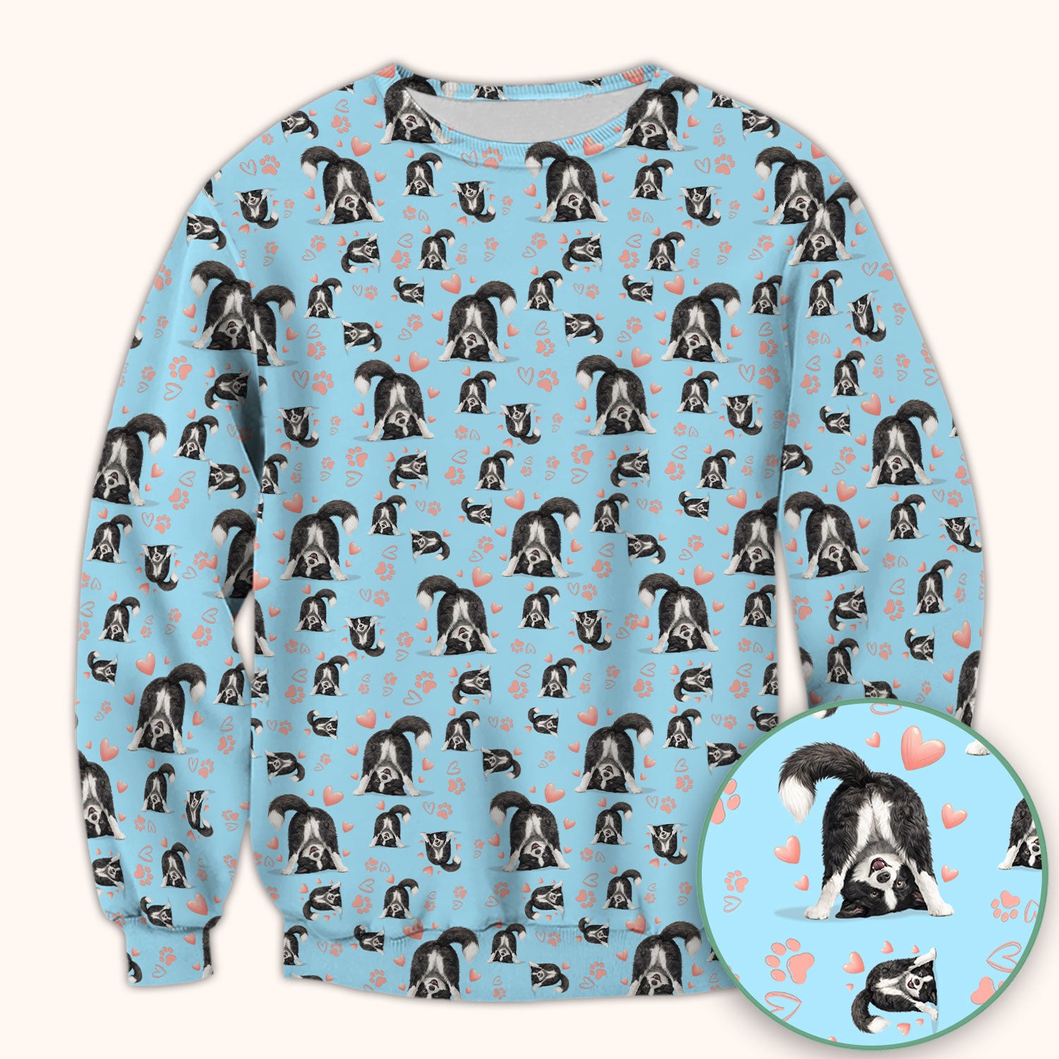 Cute Puppy Heart Medical Pattern Scrub Top, Comfortable Scrubs for Nurses