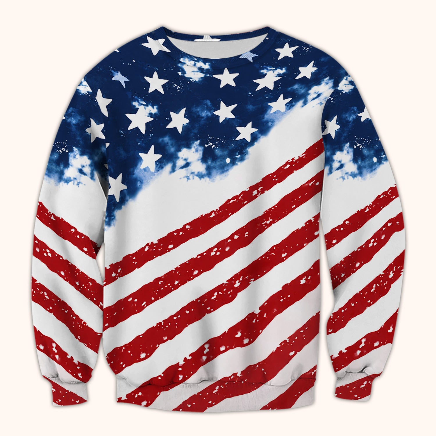 USA Stars And Stripes Pattern Scrub Top, Comfortable Scrubs for Nurses