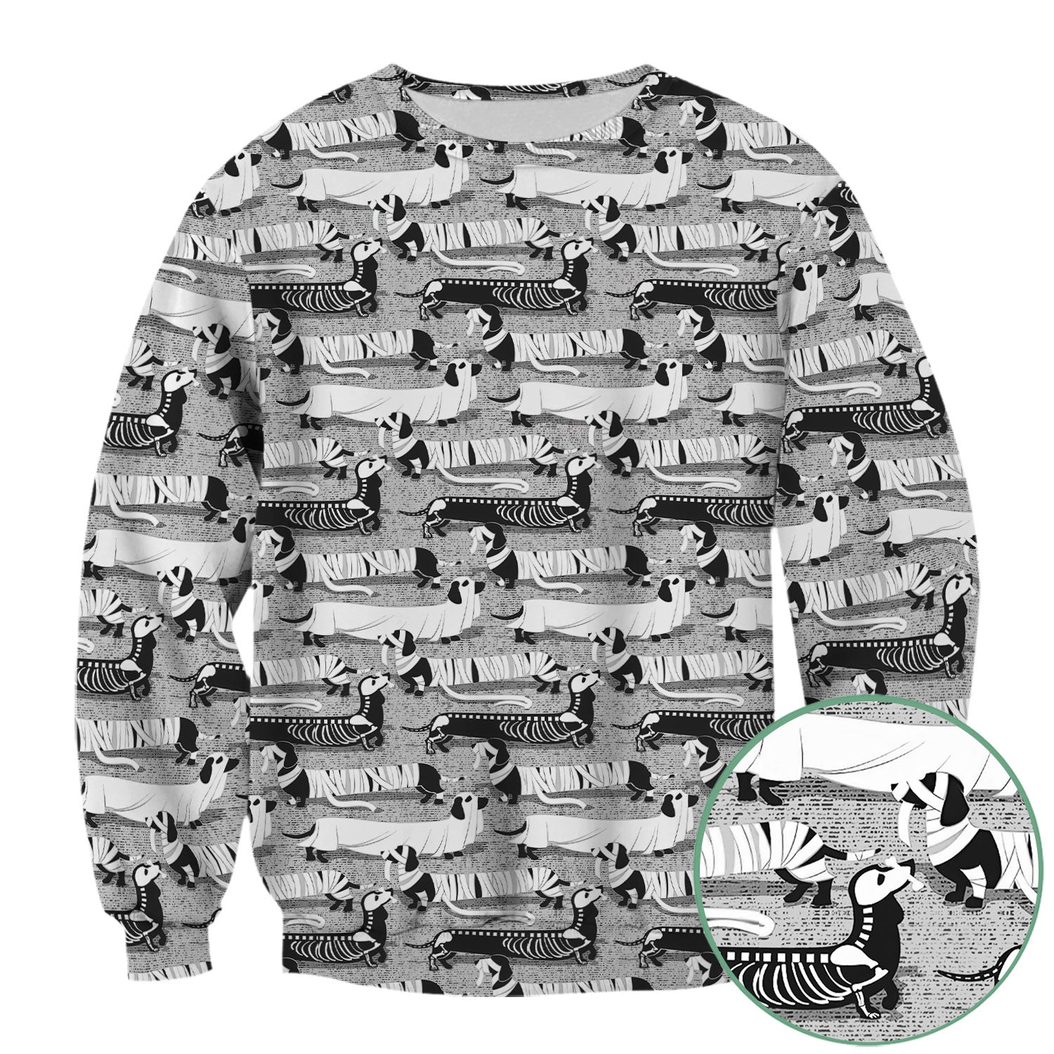 Halloween Dachshund Scrub Top - Funny Dog Skeleton Scrub Shirt Multi Color - Cute Halloween Scrubs Gift for Nurse, CNA, RN, Doctor
