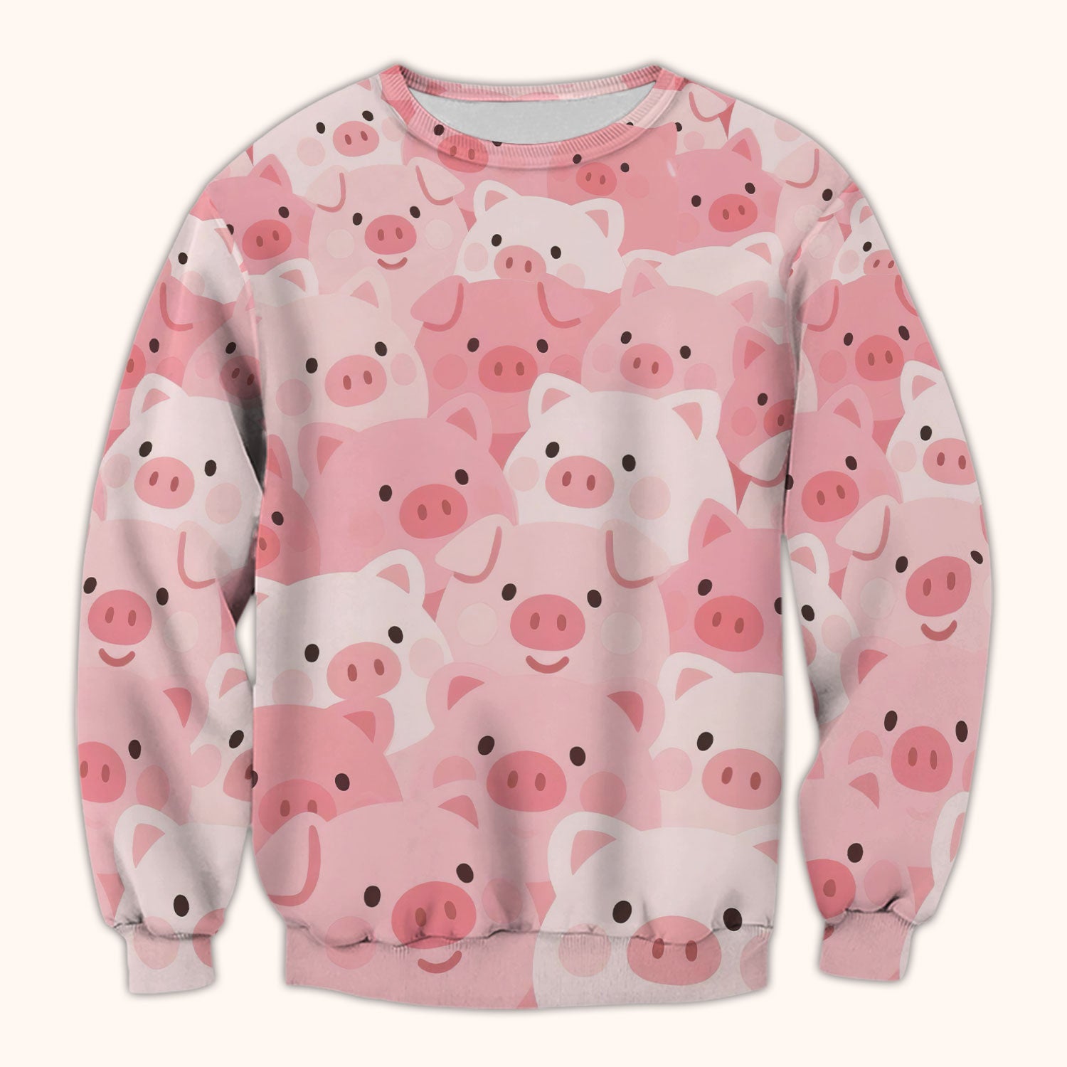 Cute Pig Nursing Scrub Top, Comfortable Scrubs For Nurses