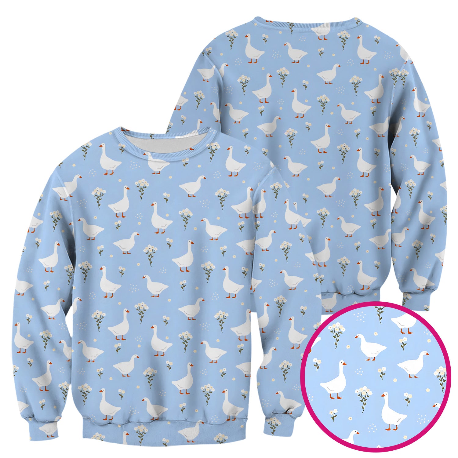 Blue Goose Floral Pattern Scrub Top, Comfortable Scrubs for Nurses