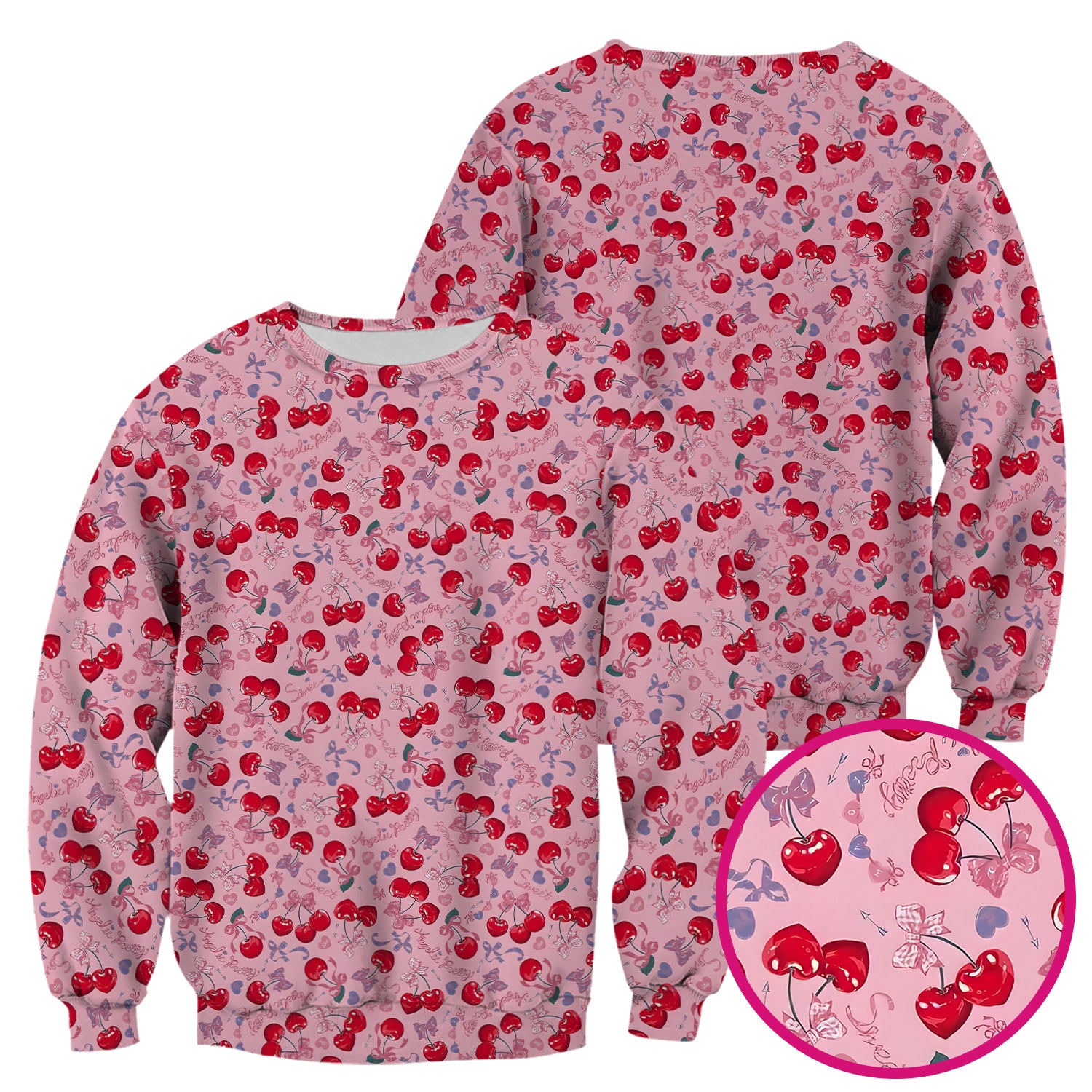 Cherry Blossom Scrub Top, Sweet Pink Nursing Uniform For Women