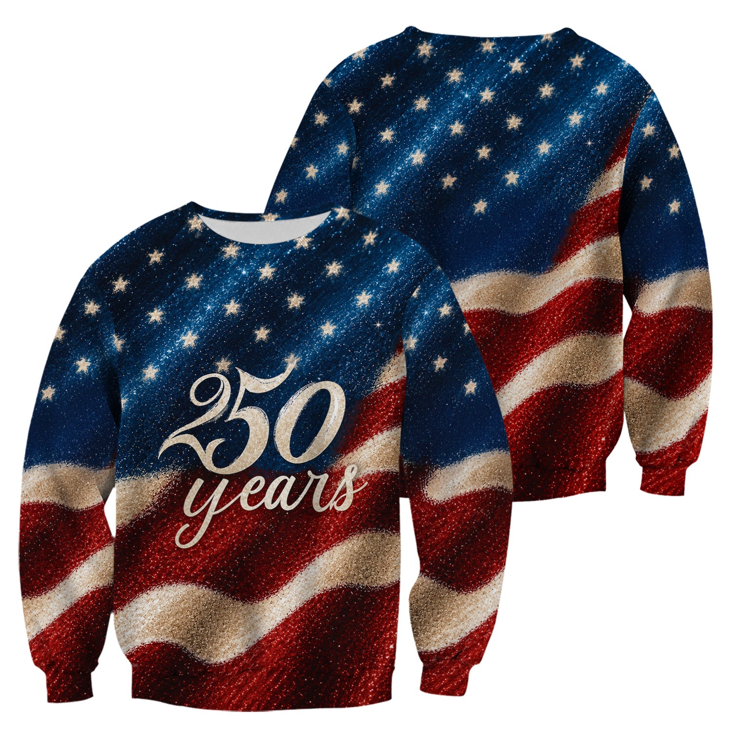 Festive American Flag 250 Years Pattern Scrub Top, Comfortable Scrubs for Nurses