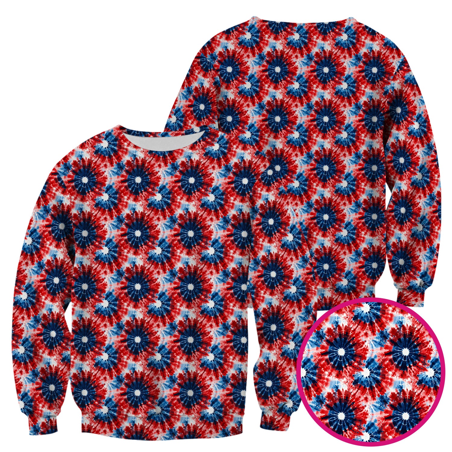 Festive Nurse Tie Dye Firework Burst Pattern Scrub Top, Breathable Fabrics Nursing Uniform