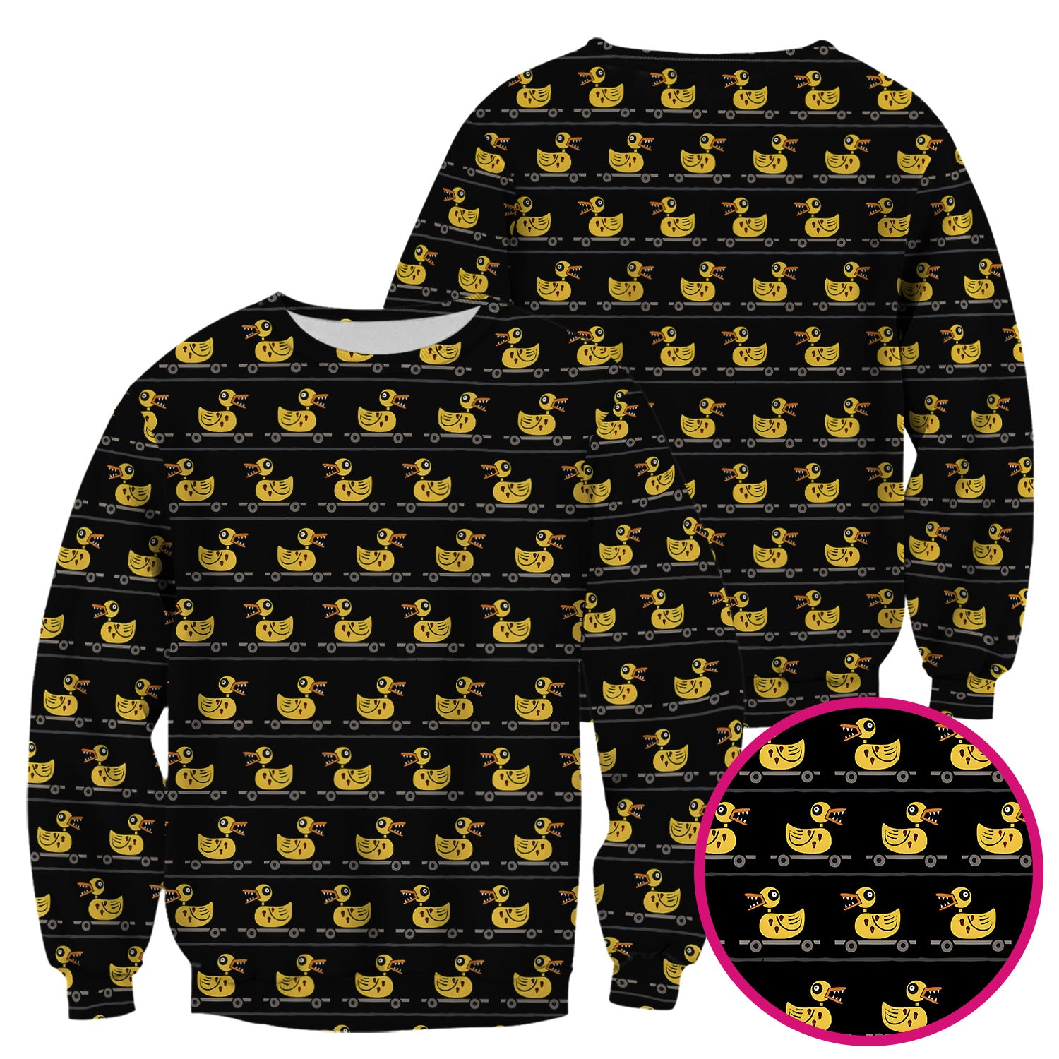 Spooky Rubber Duck Scrub Top, Cute Creepy Halloween Nursing Uniform