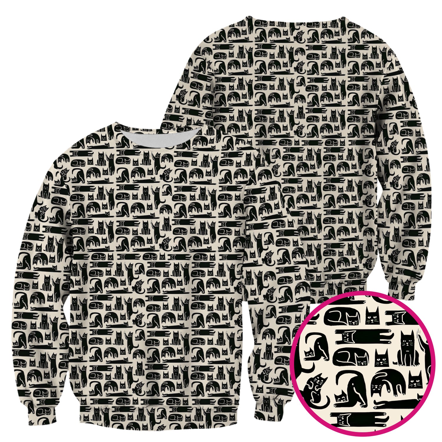 Cute Funny Cat Poses Print Scrub Top, Comfortable Scrubs for Nurses